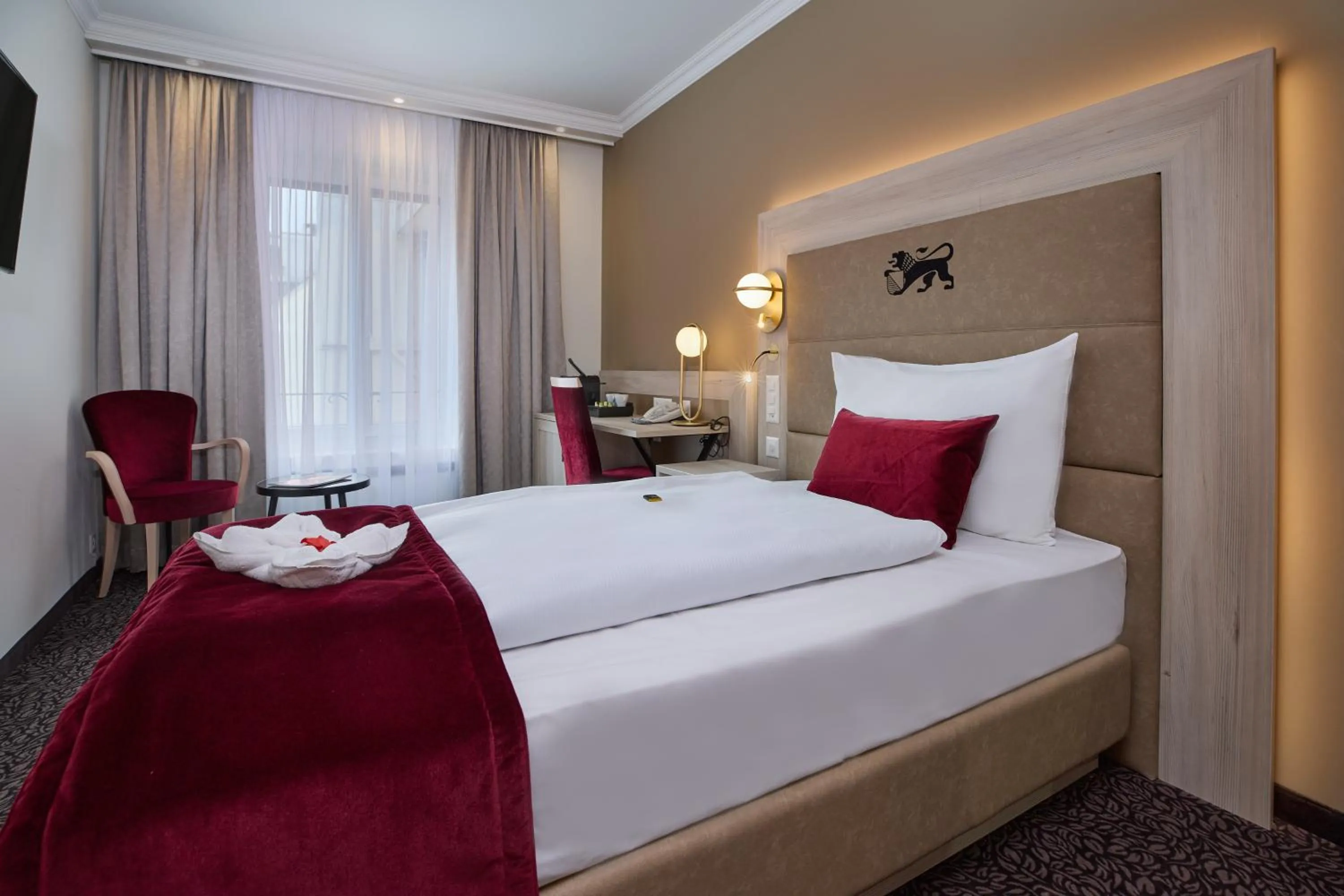 Bed in Hotel St.Gotthard