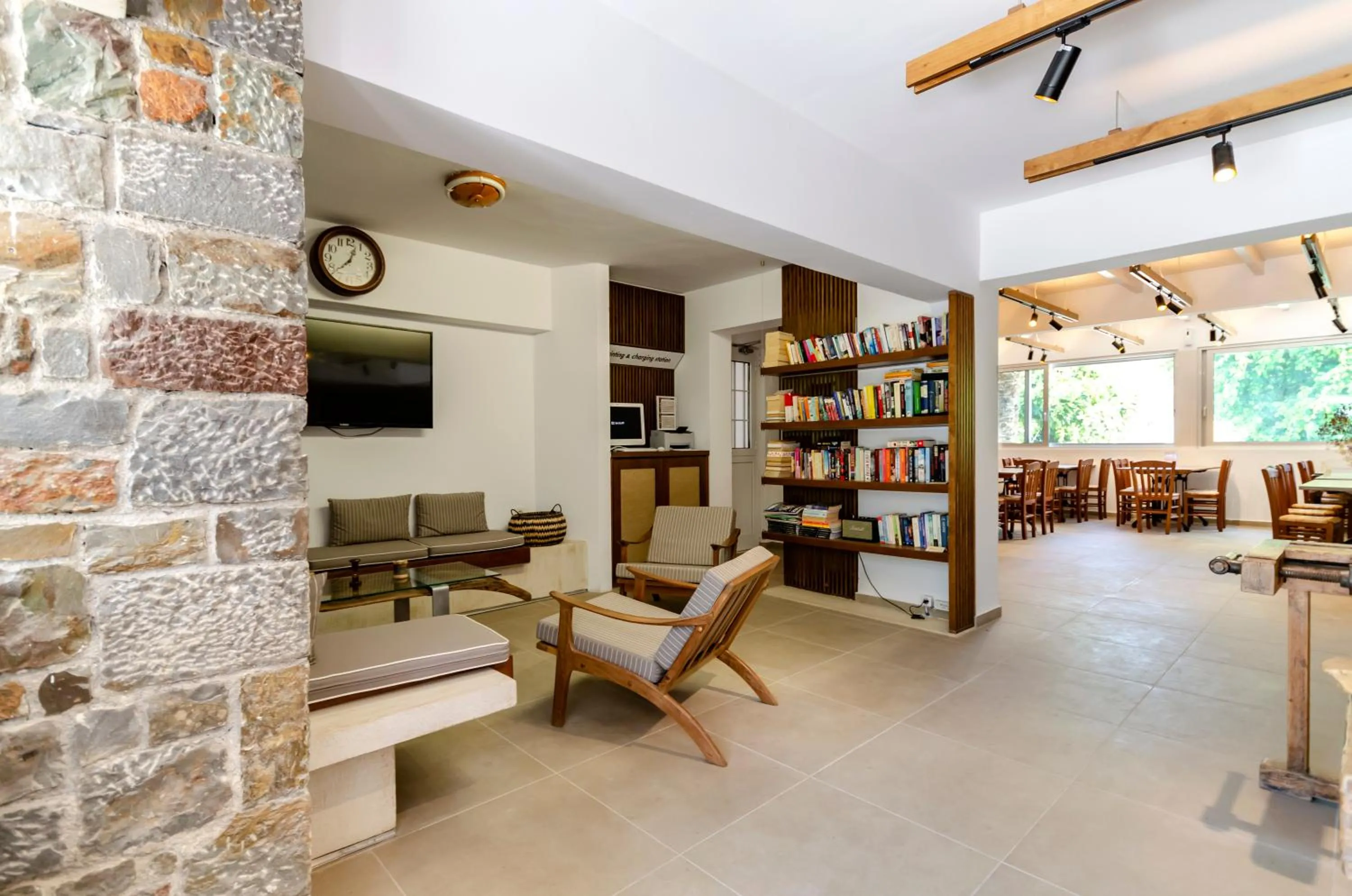 Library in Sarikampos Beach