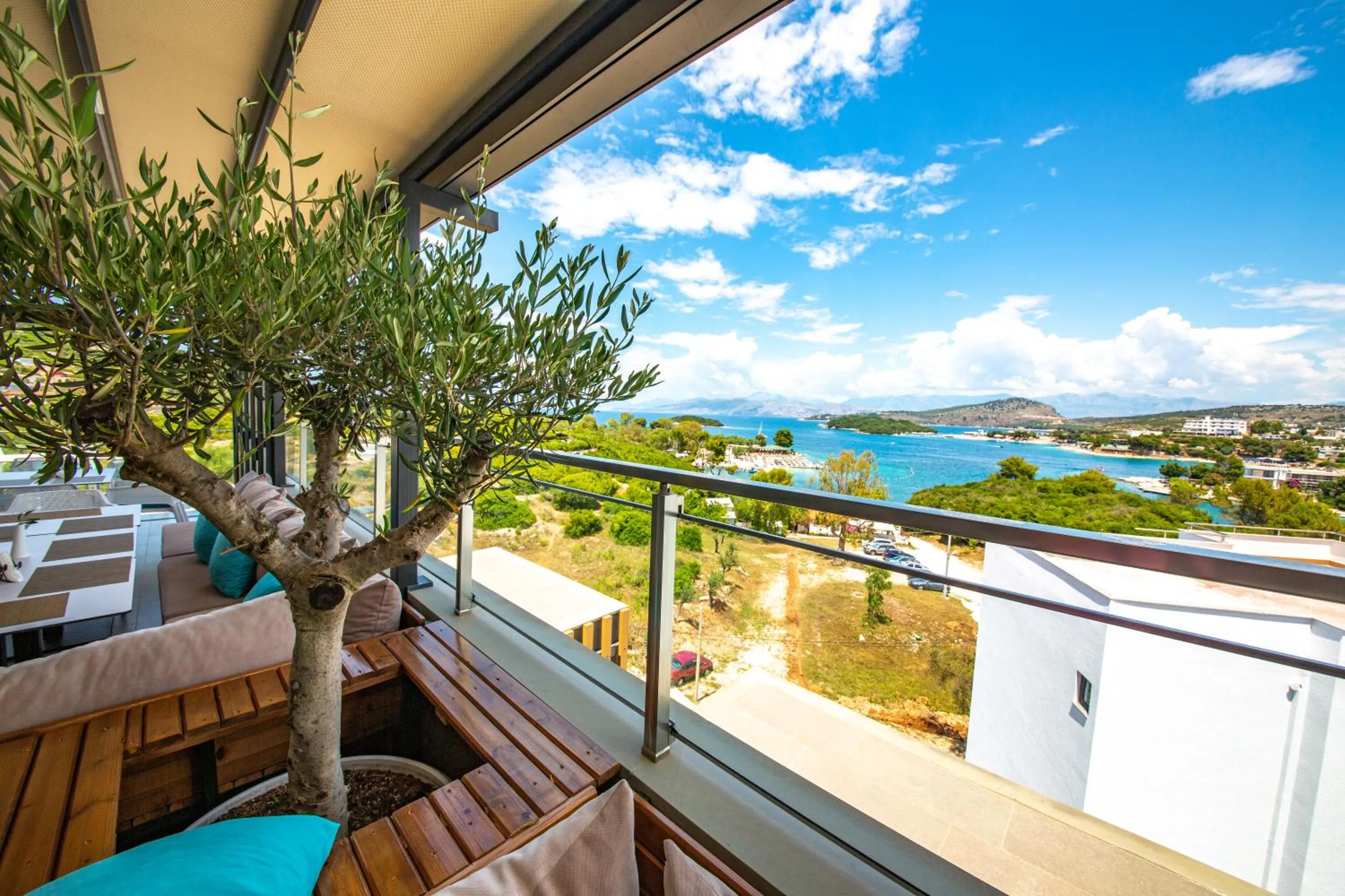 Balcony/Terrace in Hotel Olive Ksamil
