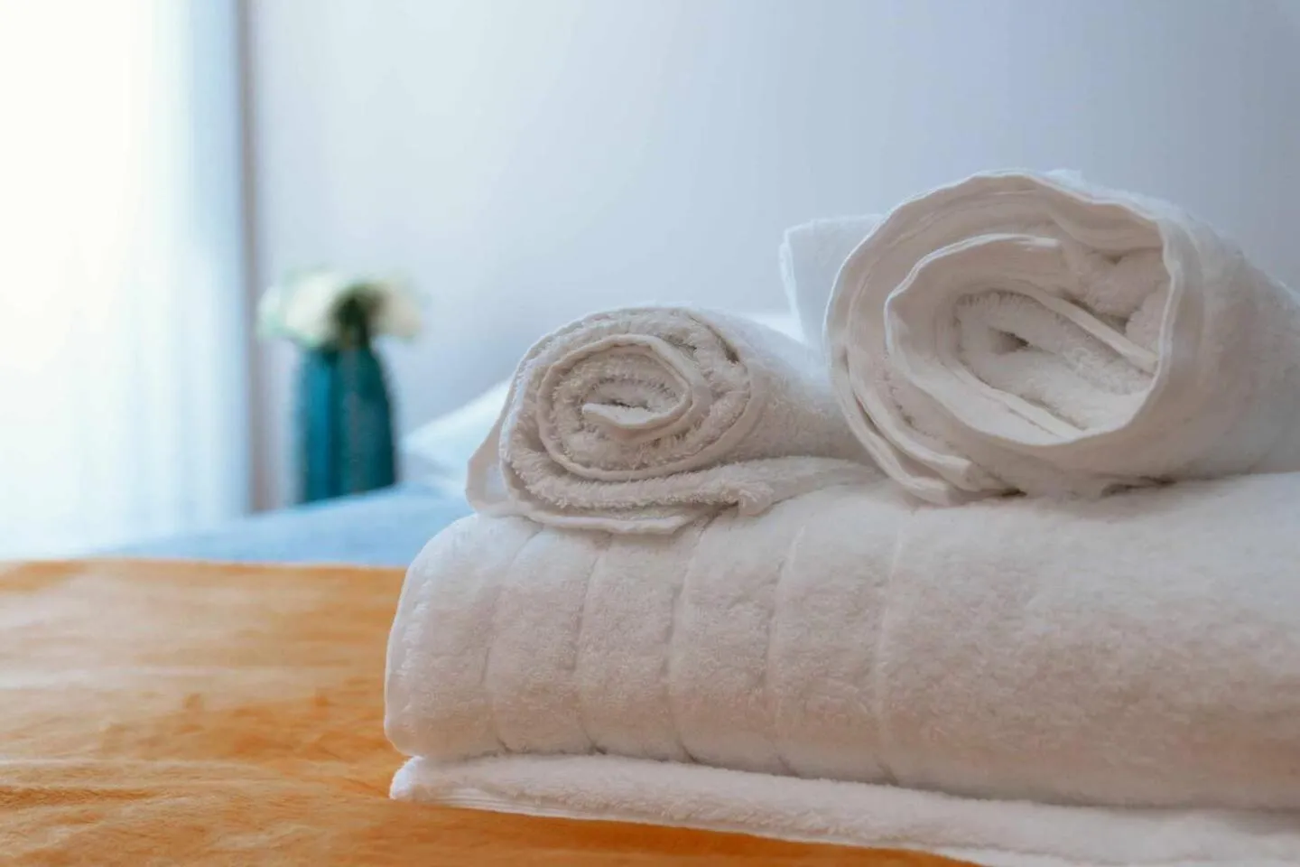 towels, Bed in Blue House Ponte de Lima