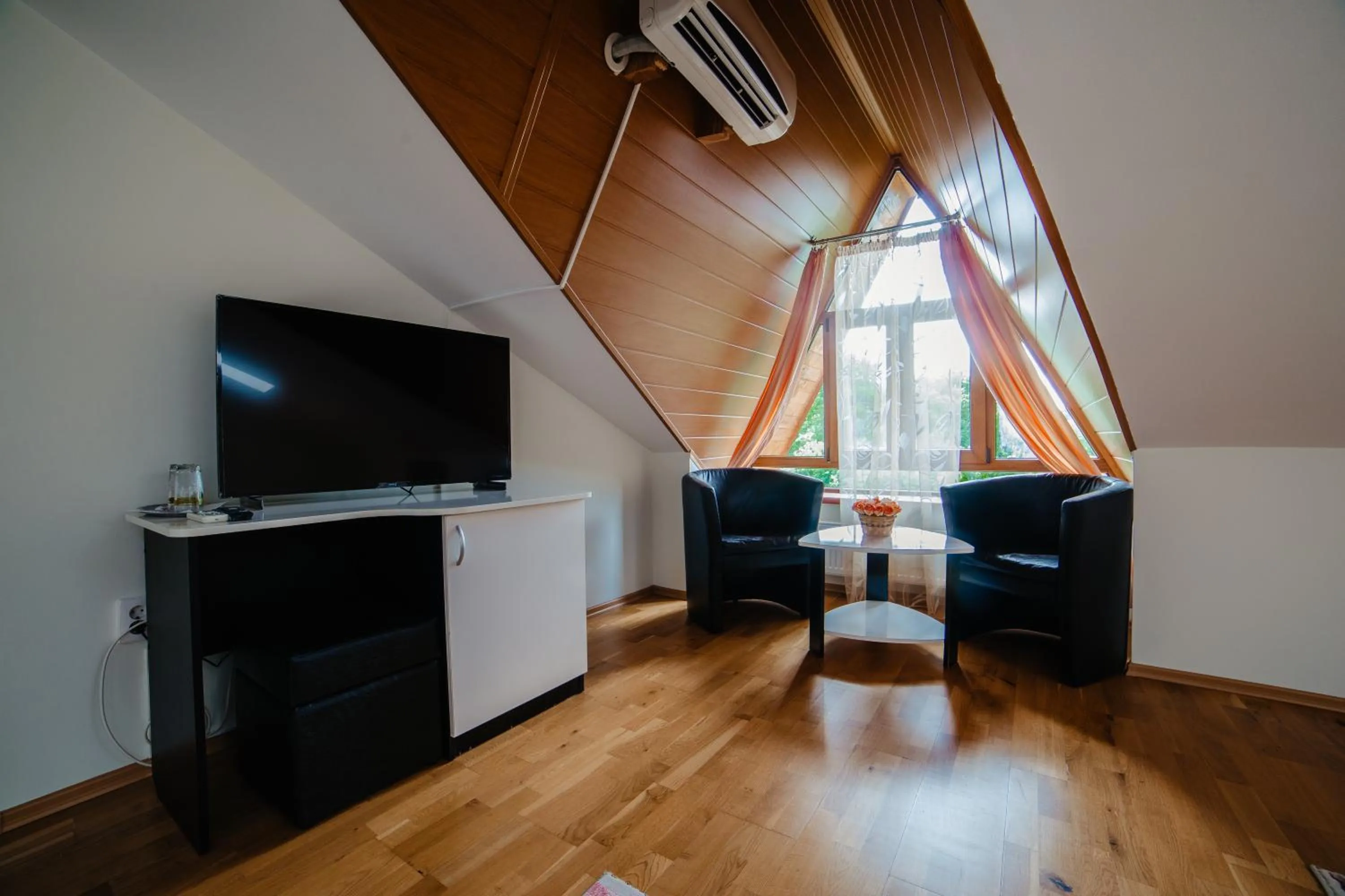 Communal lounge/ TV room in Pensiunea Floare de Colţ