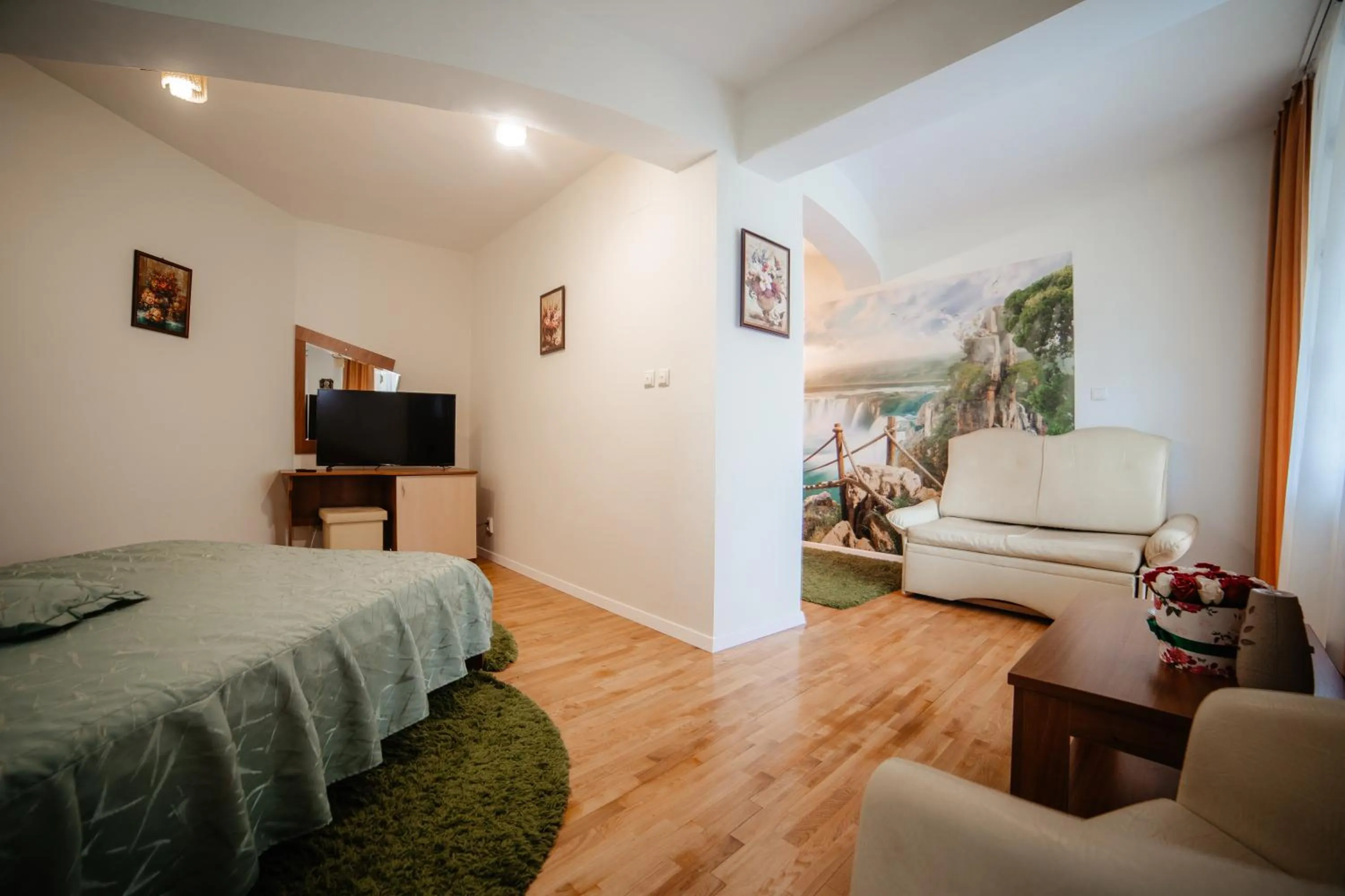 Communal lounge/ TV room in Pensiunea Floare de Colţ