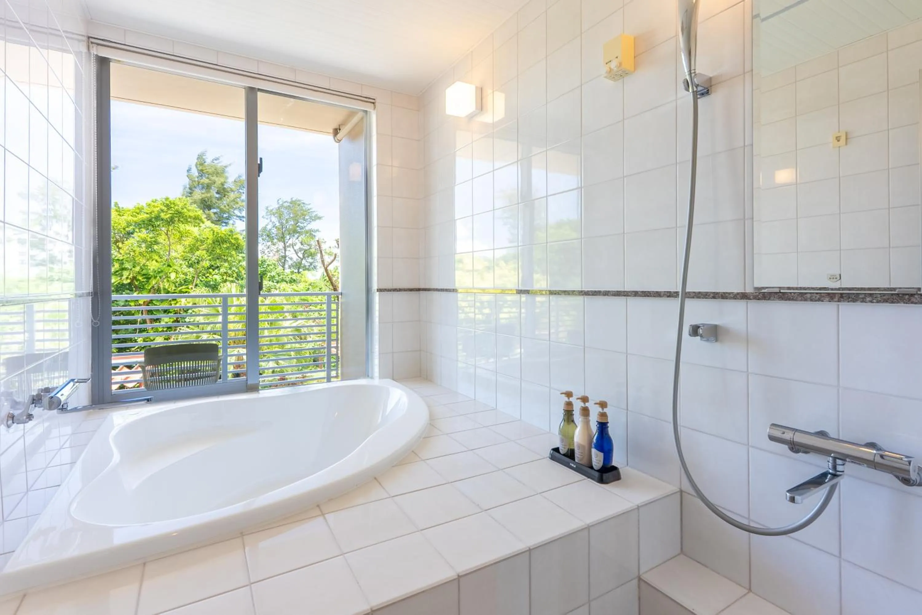 Shower in Odysis Onna Resort Hotel