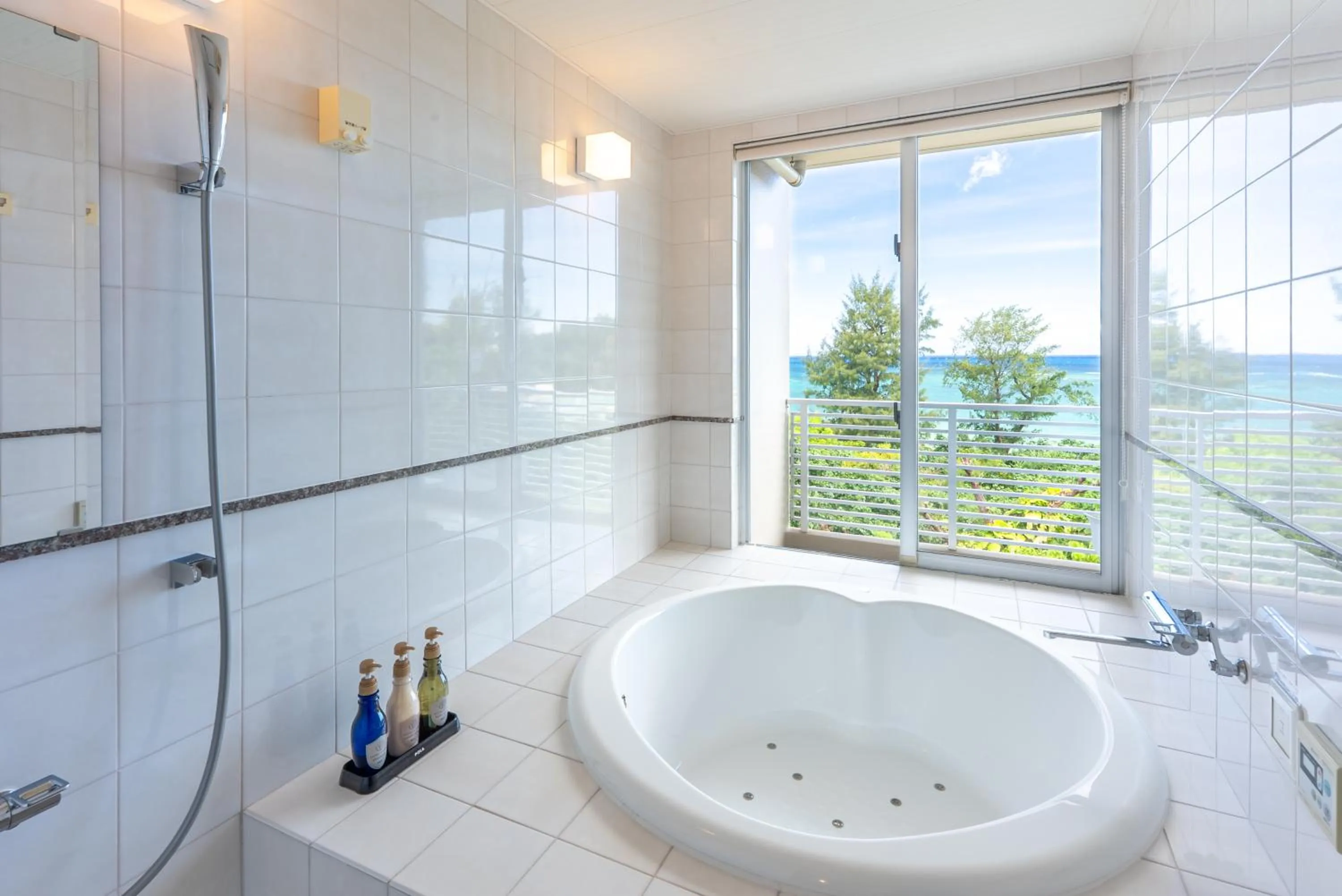 Shower in Odysis Onna Resort Hotel