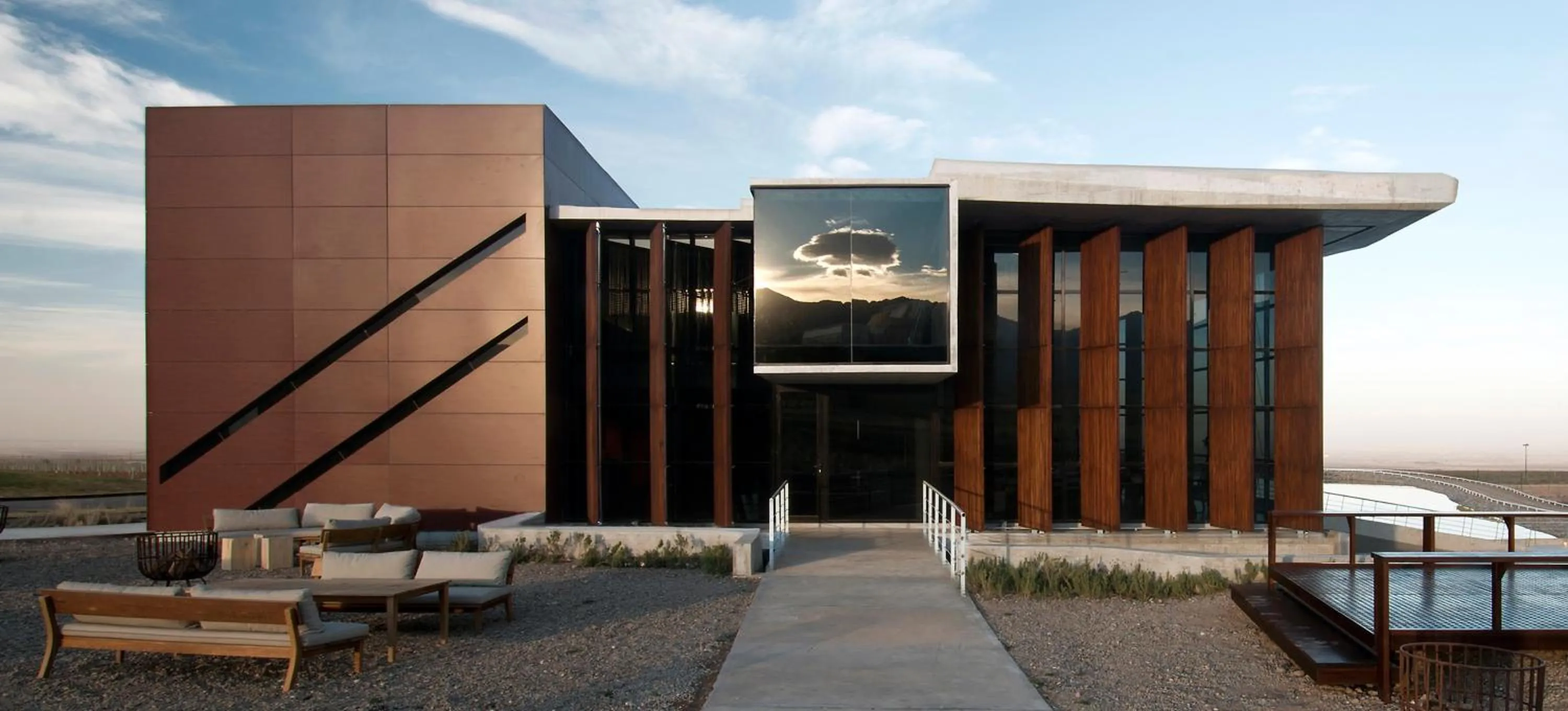 Facade/entrance in Casa de Uco Vineyards and Wine Resort