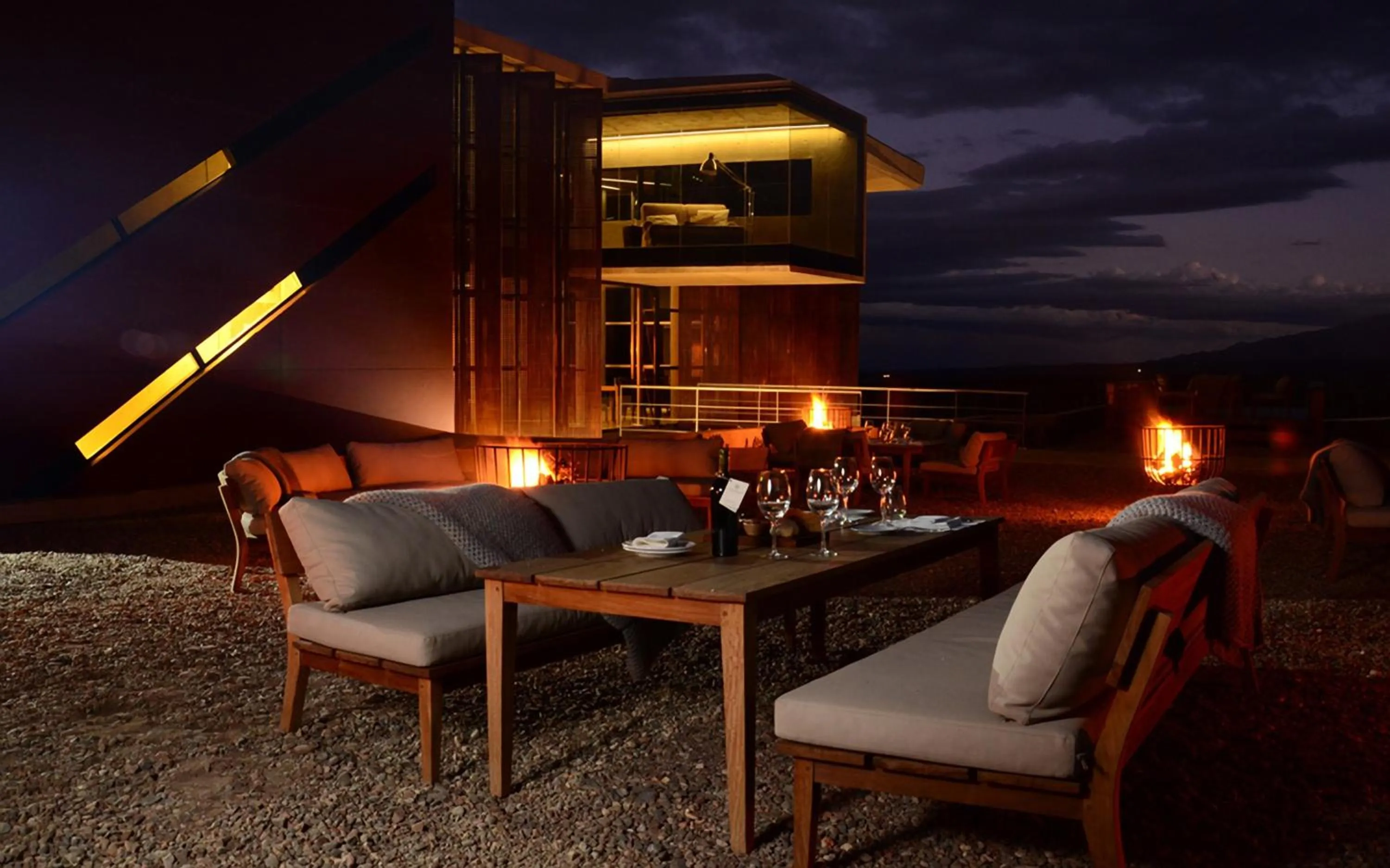 Patio in Casa de Uco Vineyards and Wine Resort