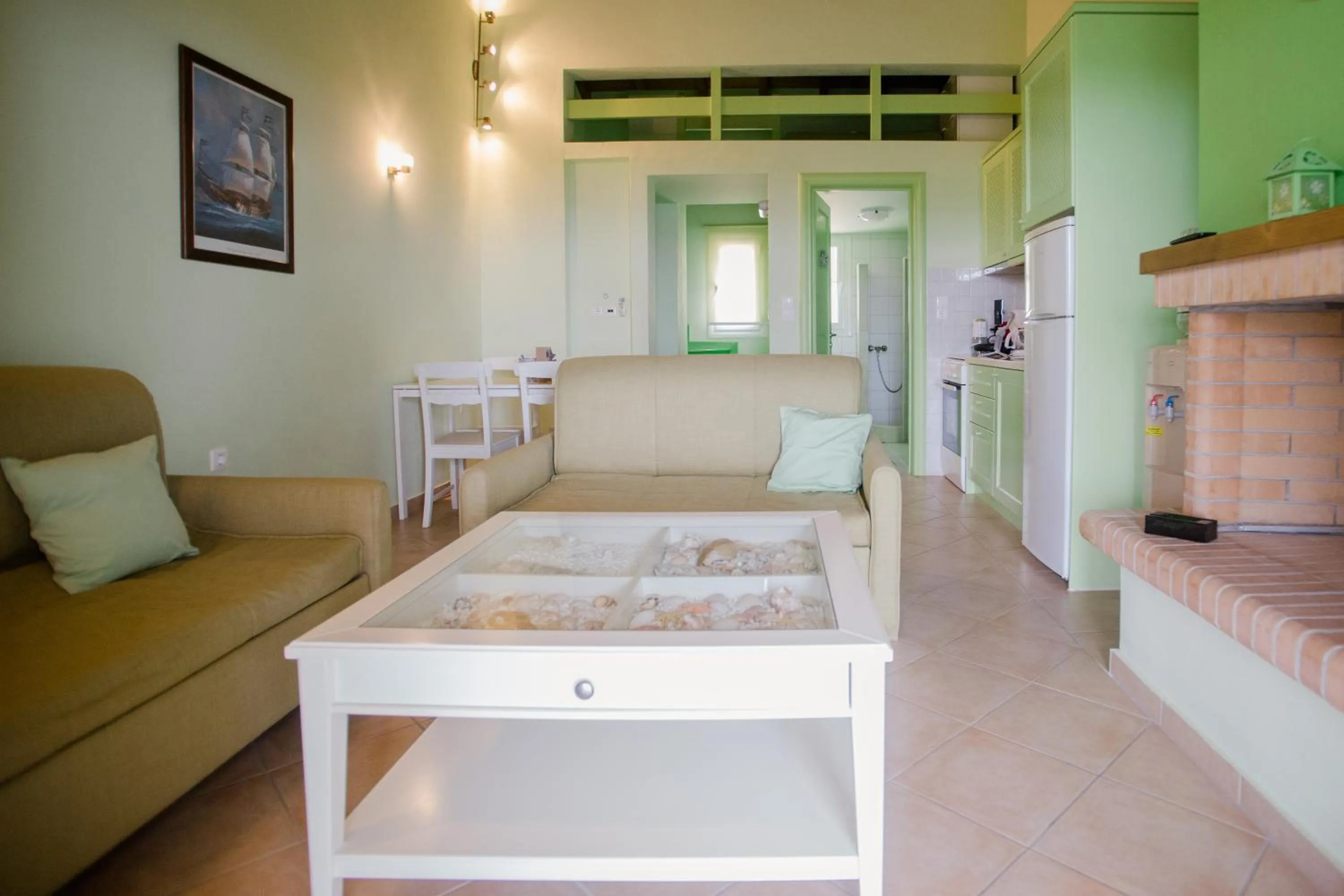 Kitchen or kitchenette, Bed in PLEIADES lUXURY APARTMENTS