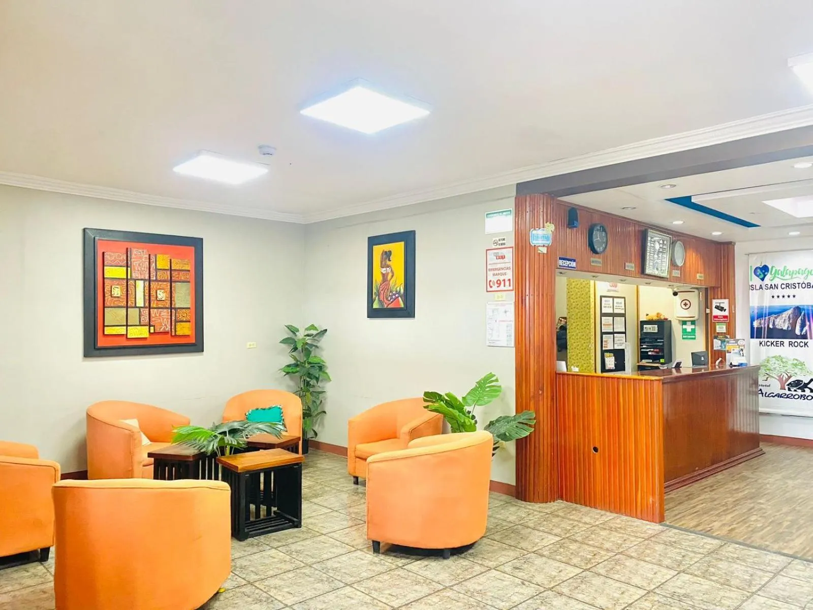 Lobby or reception in Hotel Los Algarrobos