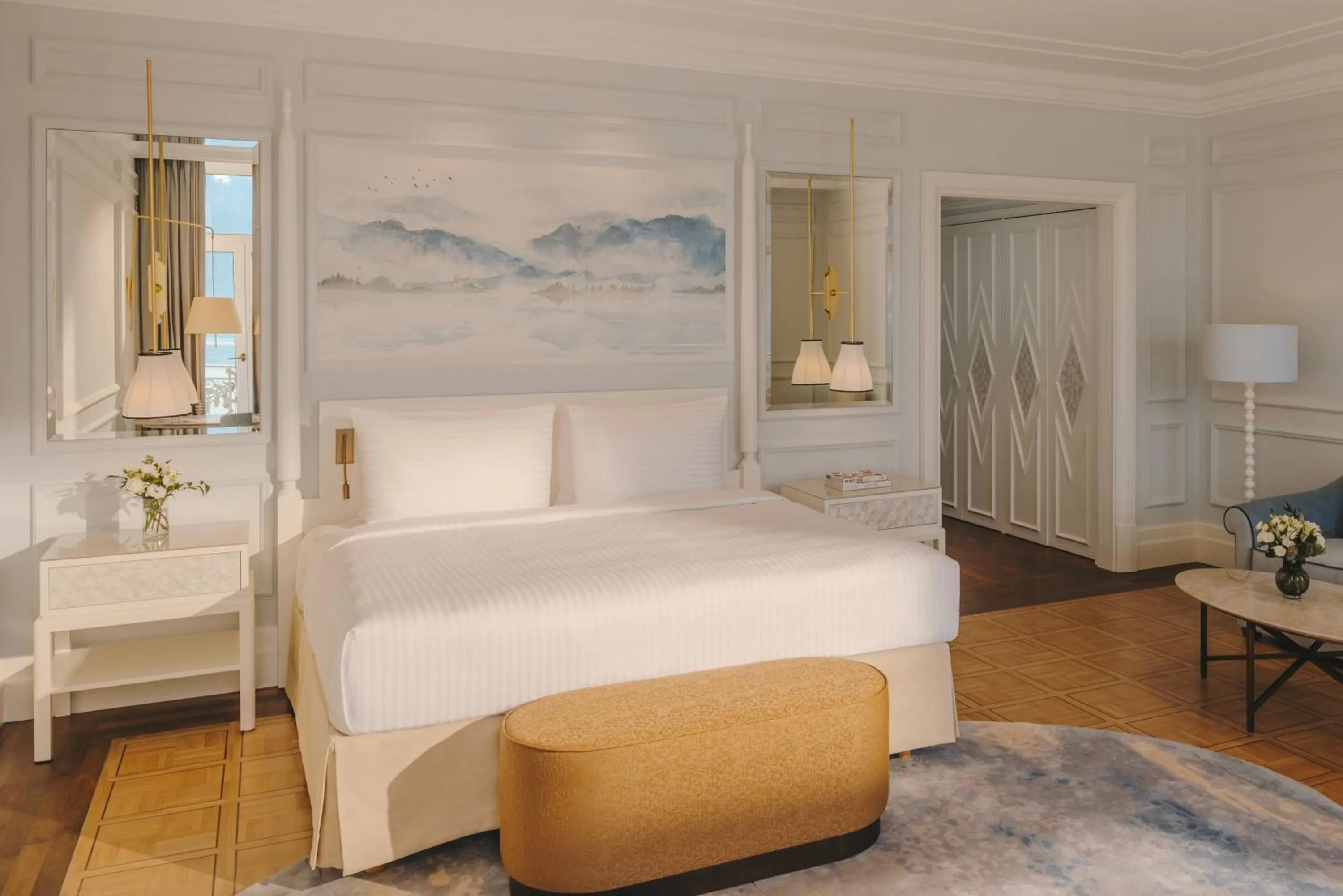 Bed in Fairmont Le Montreux Palace