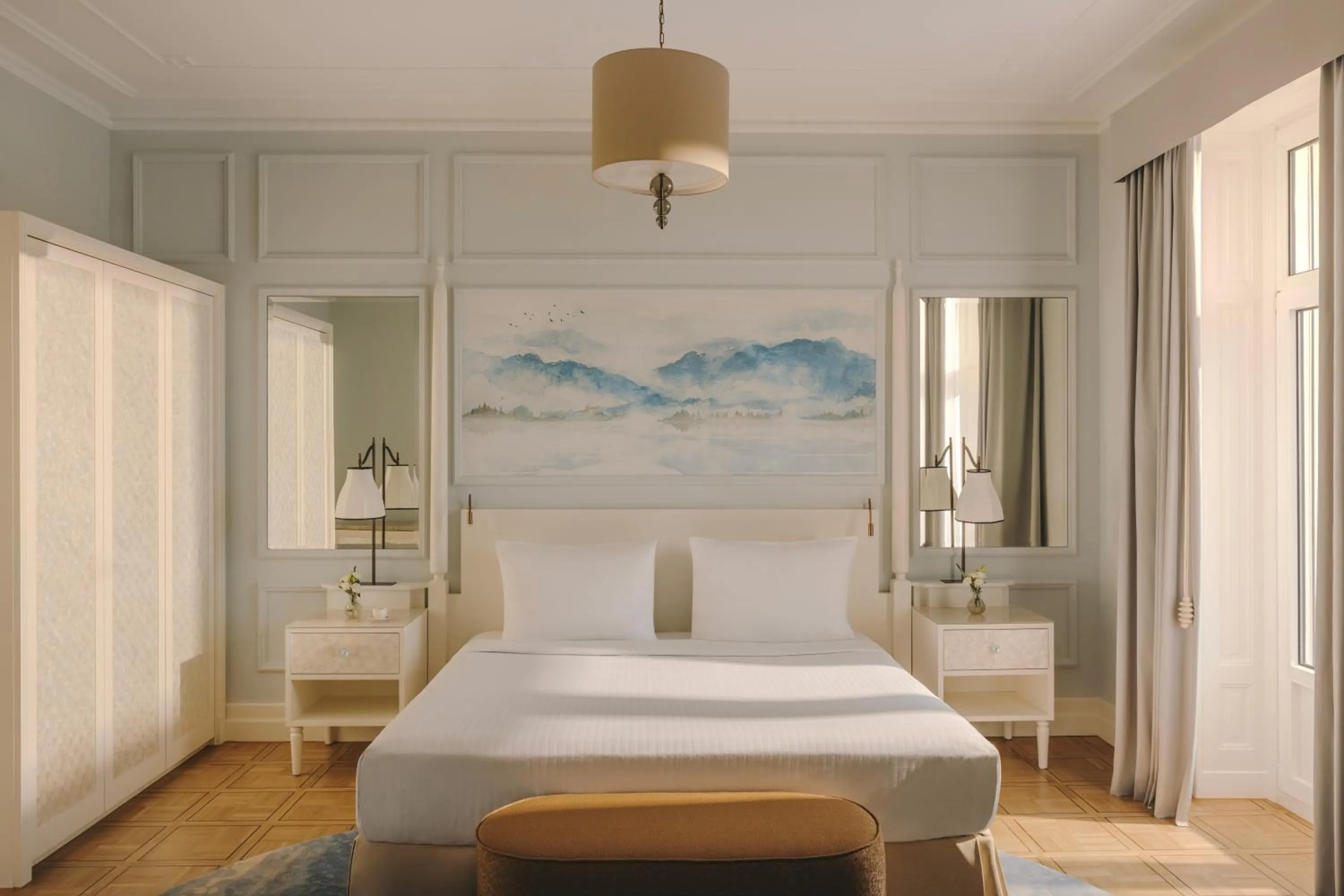 Bed in Fairmont Le Montreux Palace