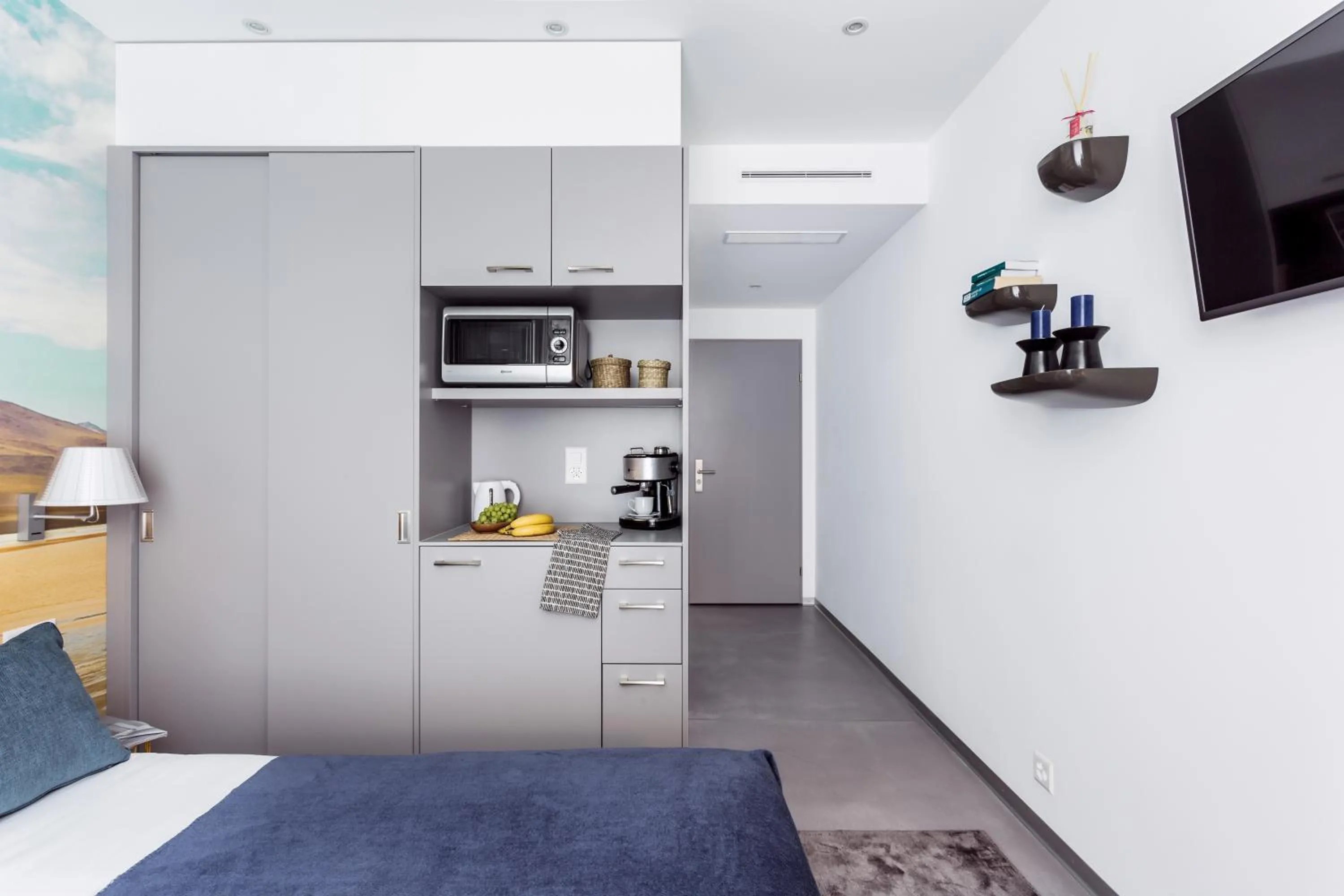 Kitchen or kitchenette, Bed in VISIONAPARTMENTS Rue des Communaux - contactless check-in