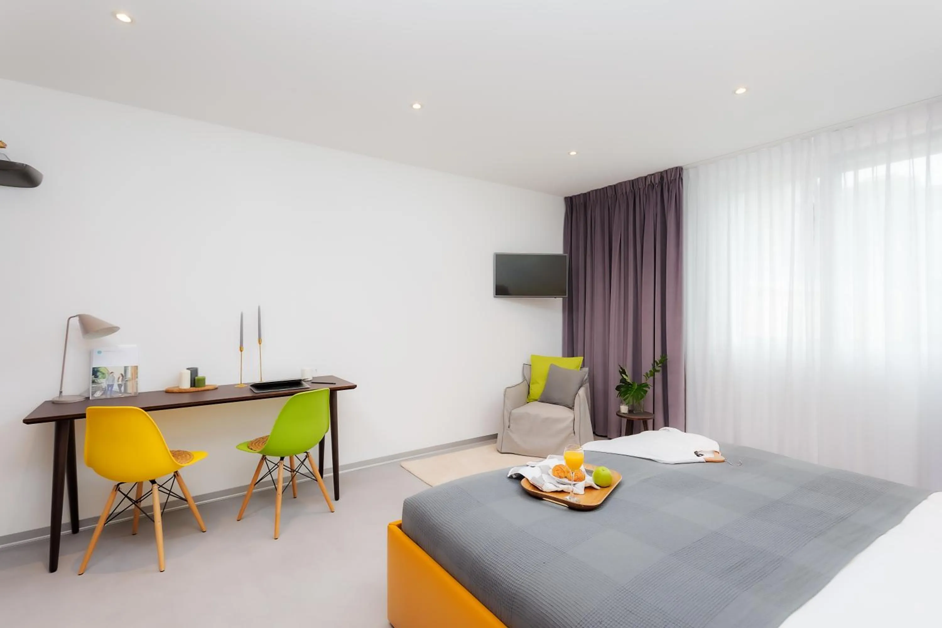 Living room, Bed in VISIONAPARTMENTS Rue des Communaux - contactless check-in