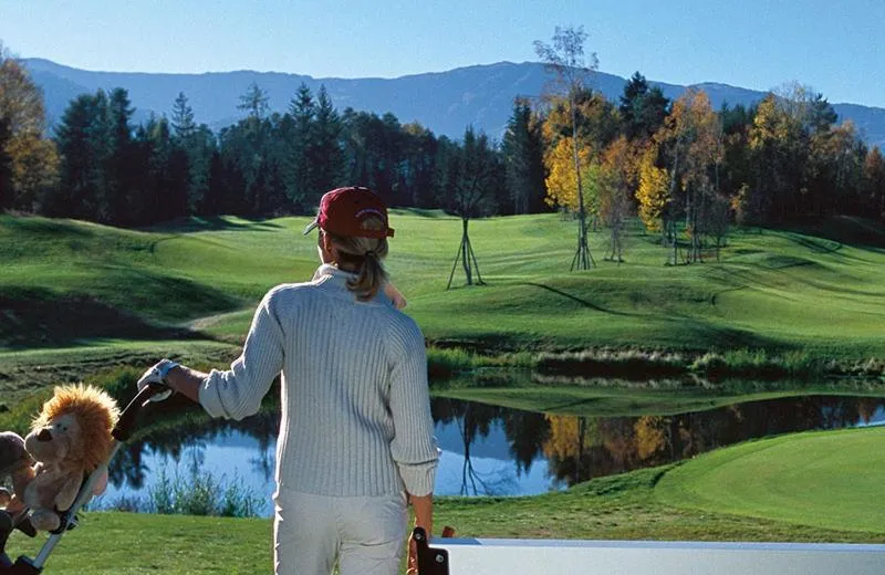 Golfcourse in Castel Maurn Dolomites