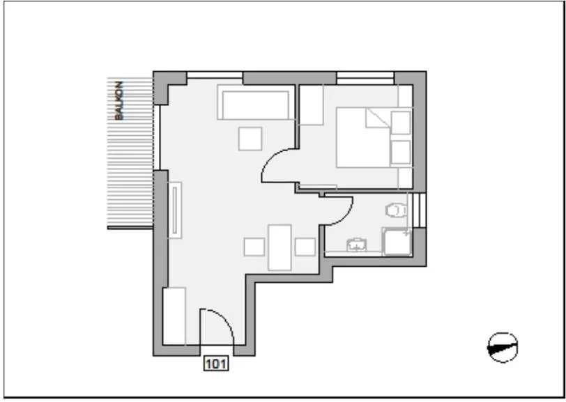 Photo of the whole room in Apartmenthotel Oberstdorf