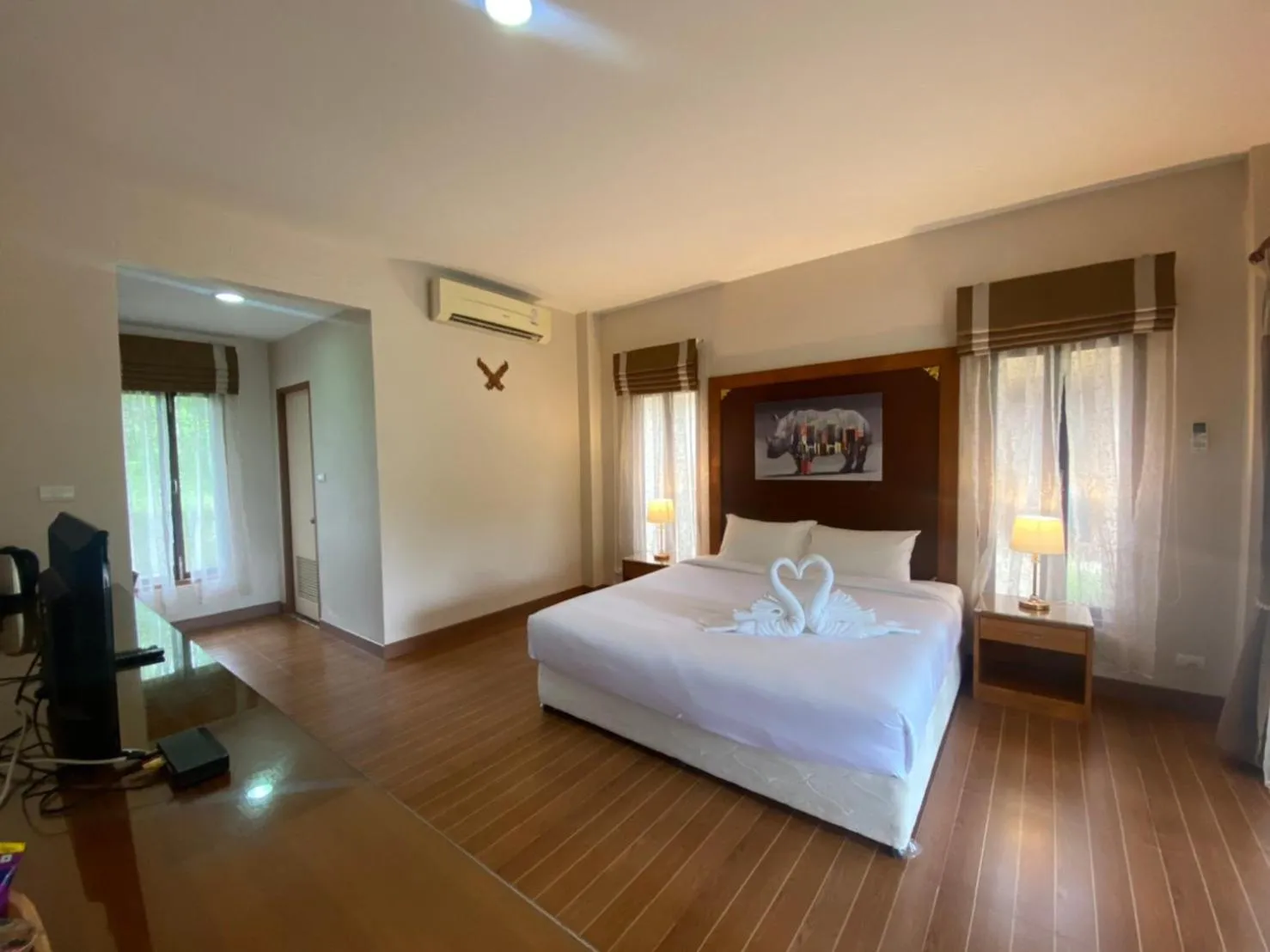 Bed in Chaithalay Khanom Resort