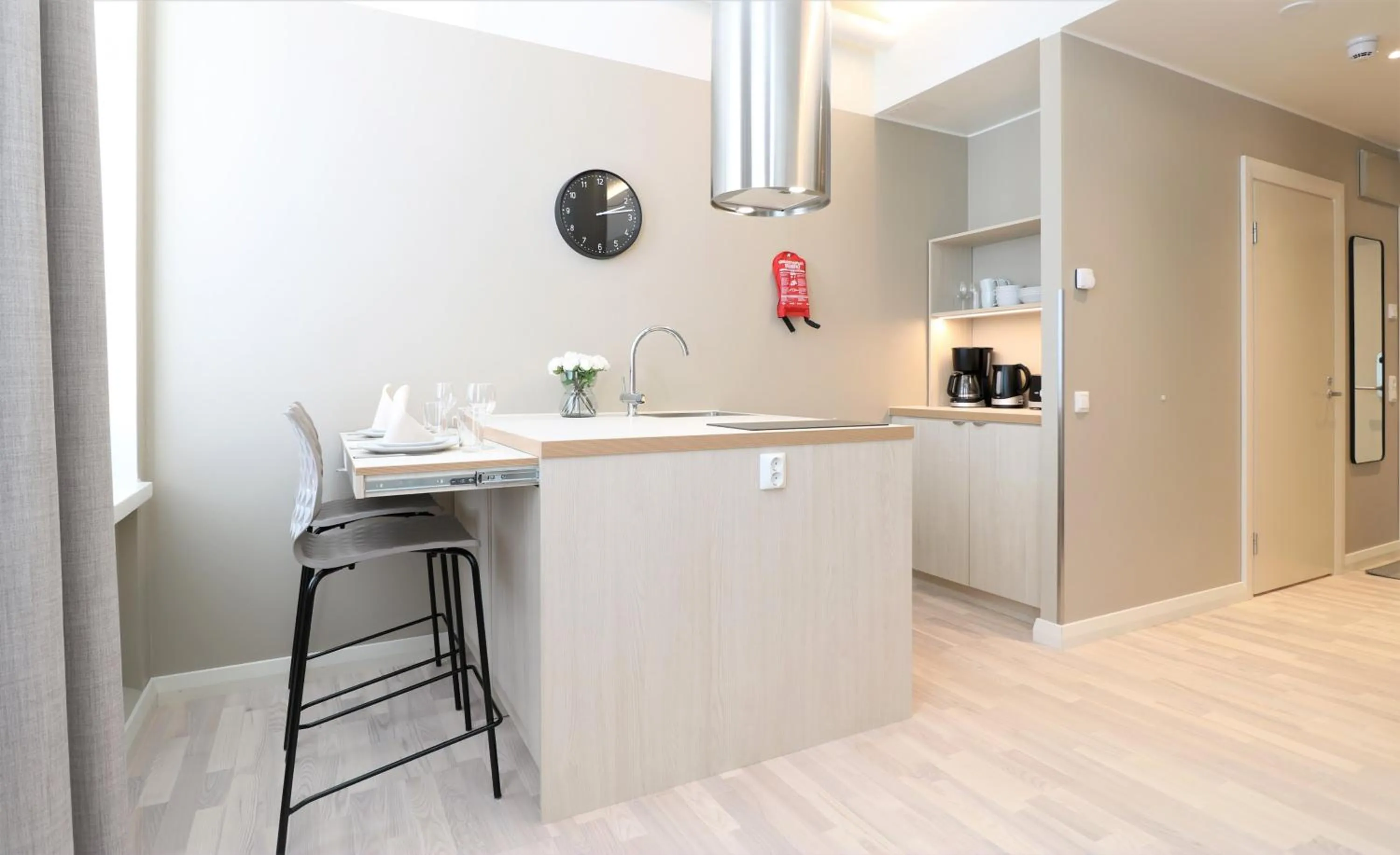 Kitchen or kitchenette in Forenom Aparthotel Vaasa