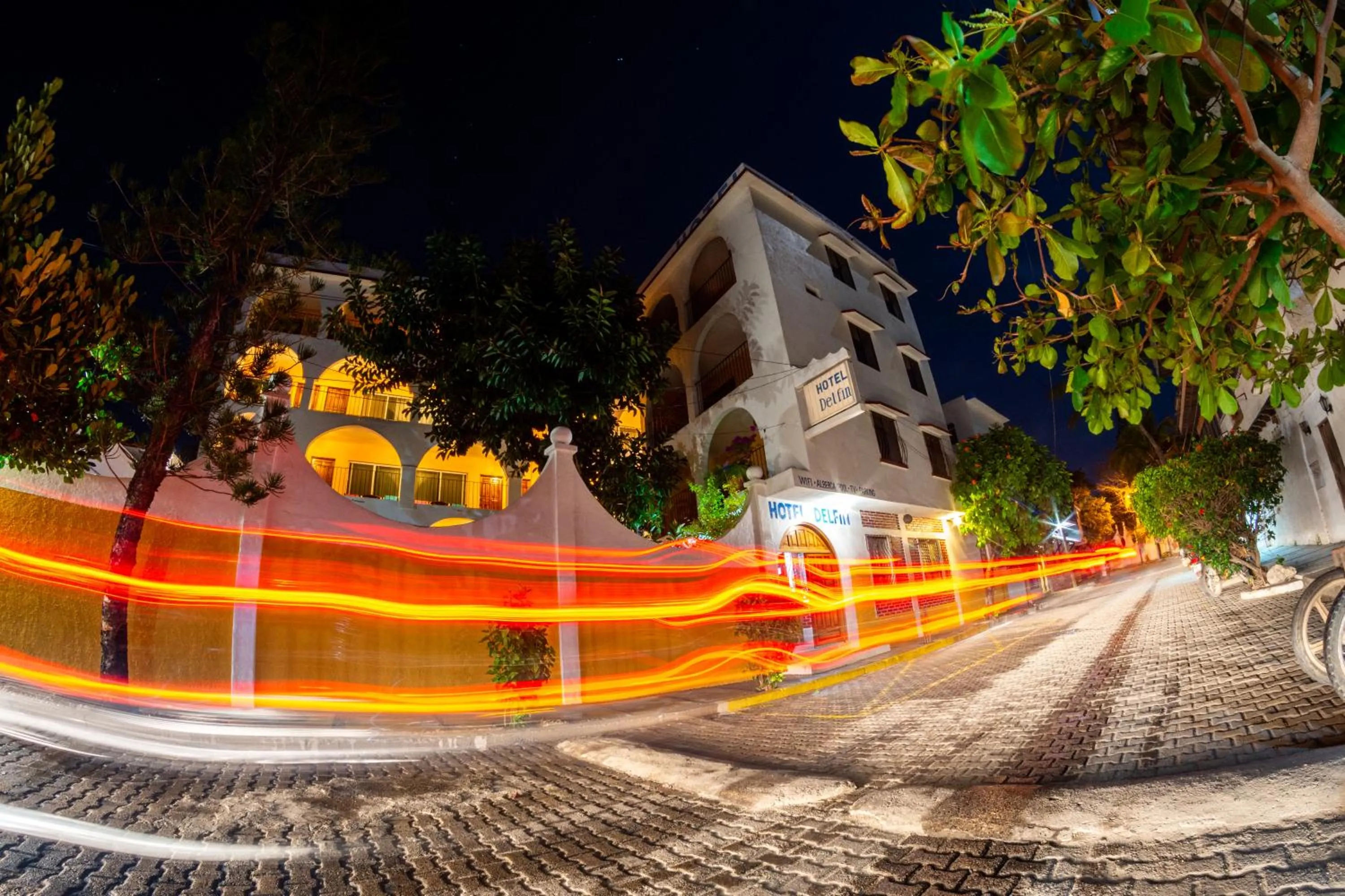 Facade/entrance in Hotel Delfin
