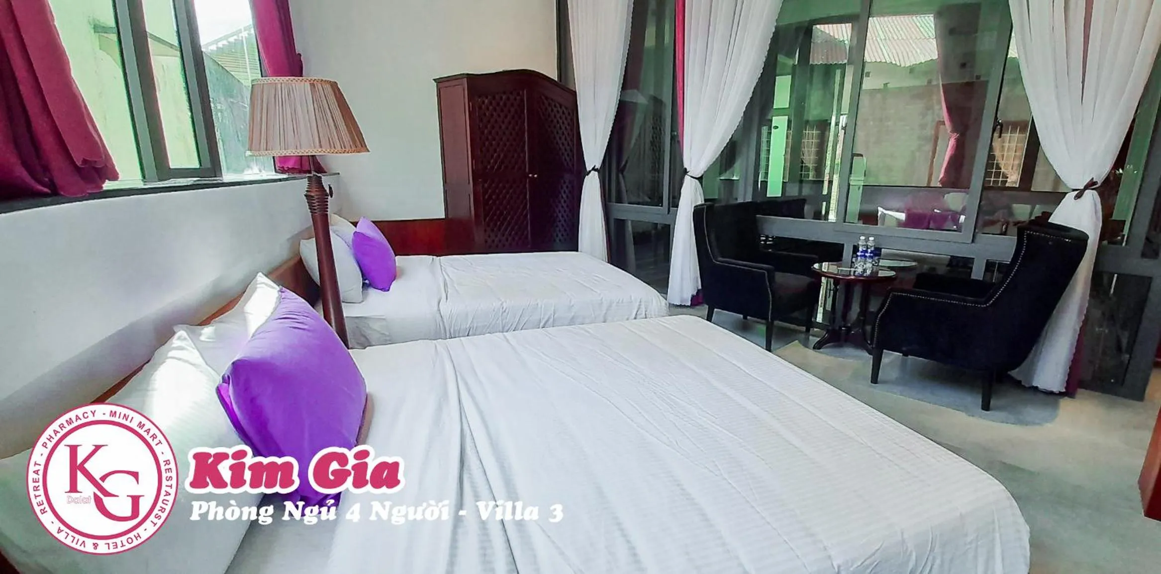 Bed in VILLA KIM GIA ĐÀ LẠT