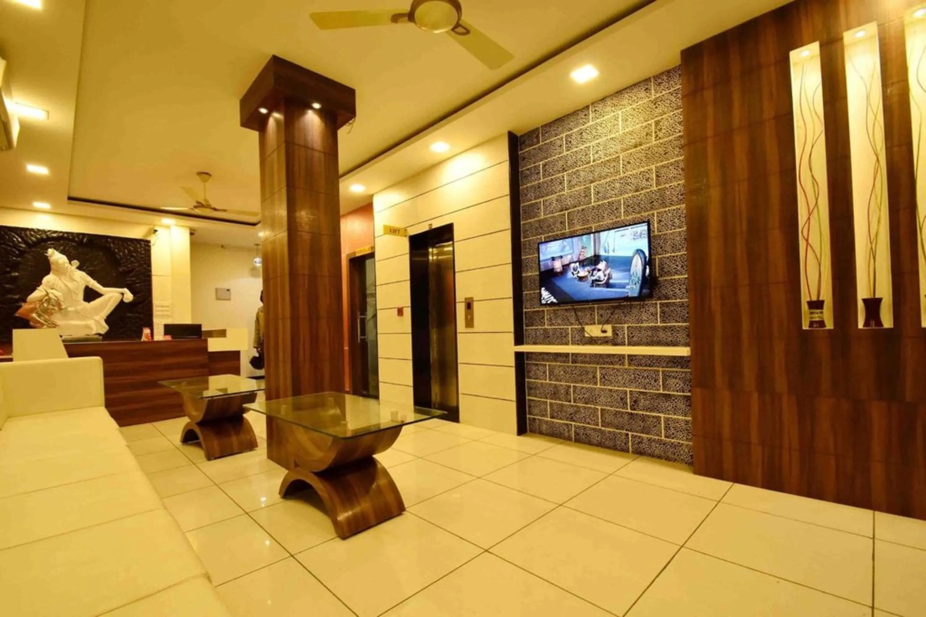 Communal lounge/ TV room in Hotel Satyug