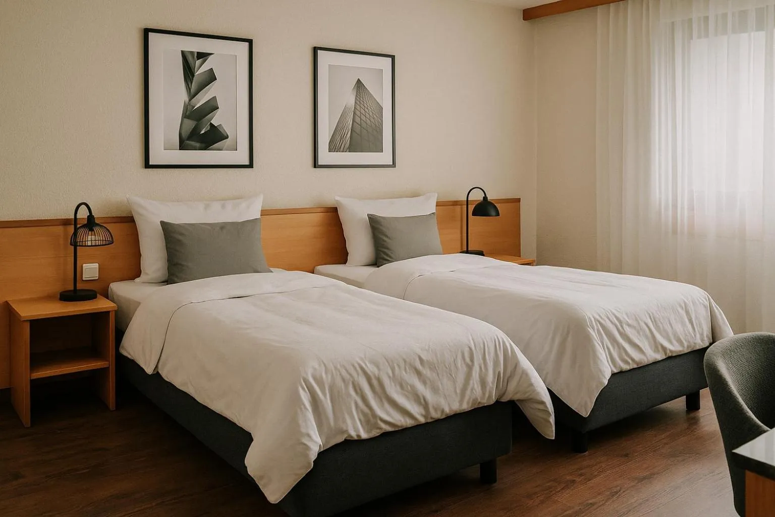 Bed in Hotel Engel - Self-Check-in