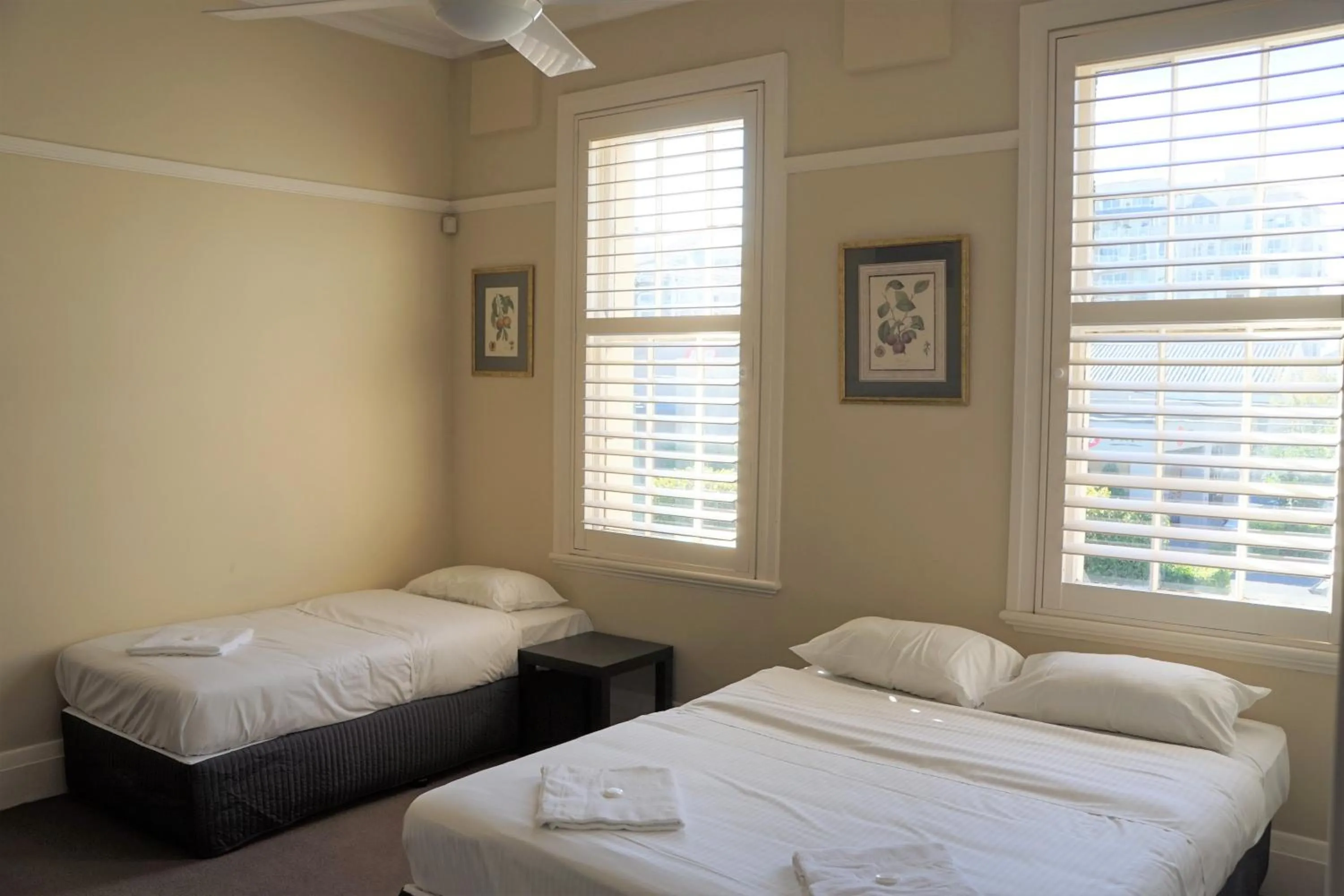 Bed in Palace Hotel Mortlake Sydney