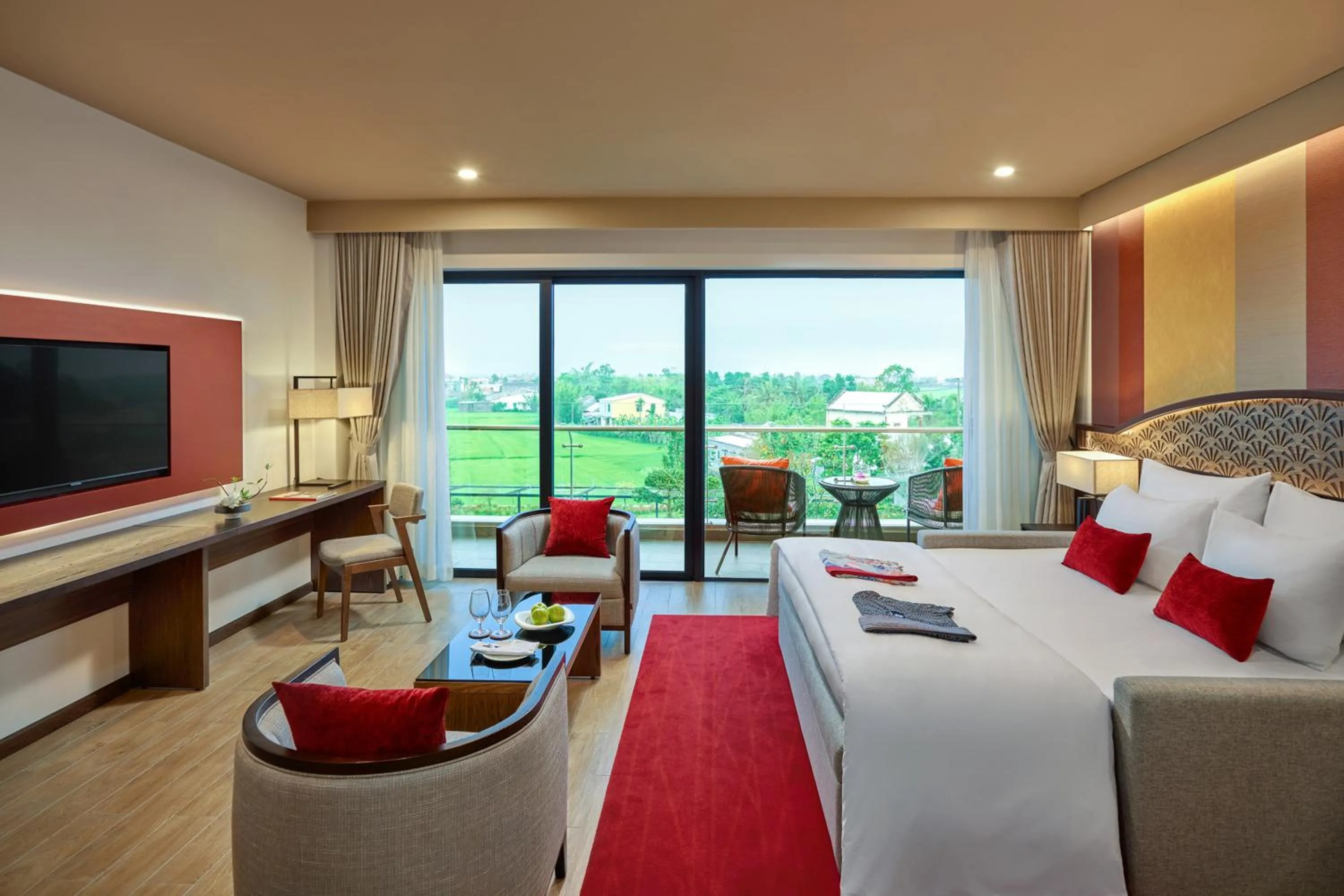 Communal lounge/ TV room in Kobi Onsen Resort Hue, Affiliated by Melia