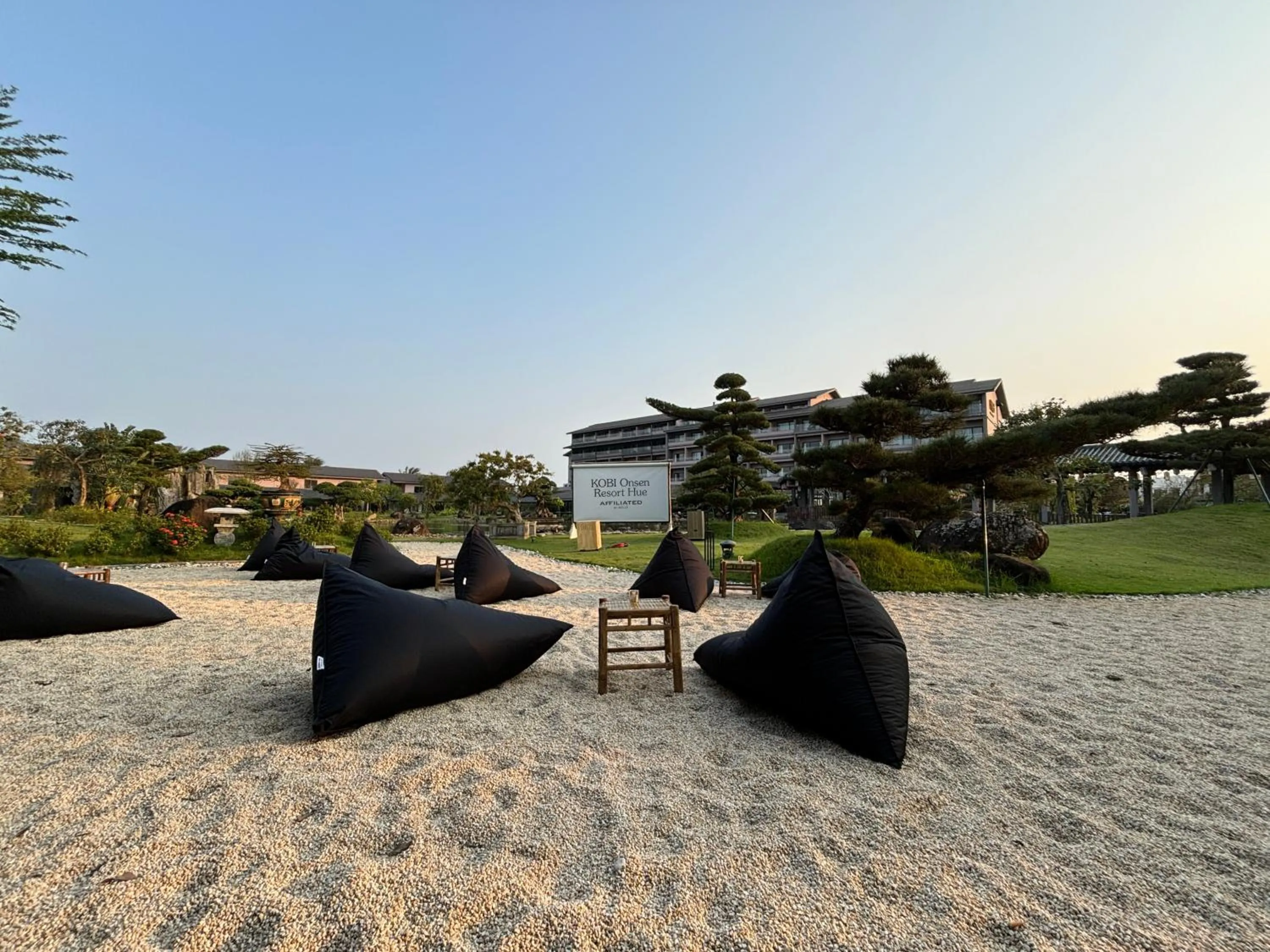 Communal lounge/ TV room in Kobi Onsen Resort Hue, Affiliated by Melia