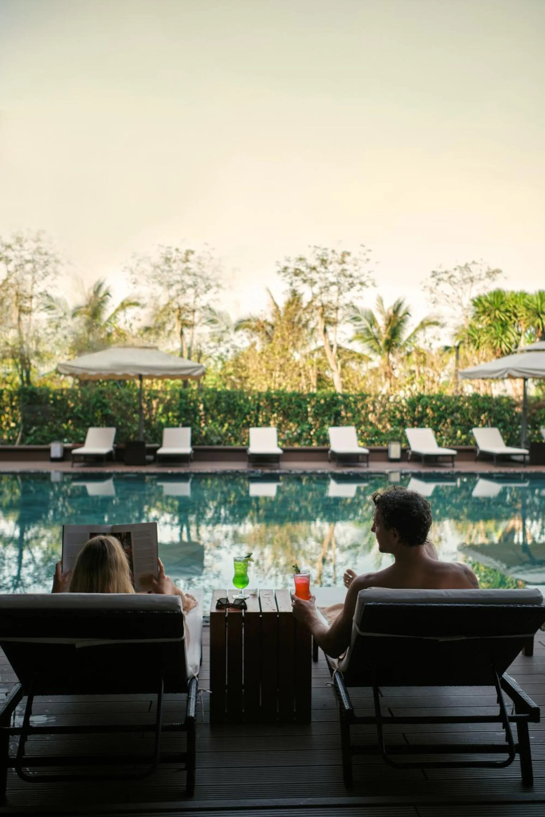 Swimming pool in Kobi Onsen Resort Hue, Affiliated by Melia