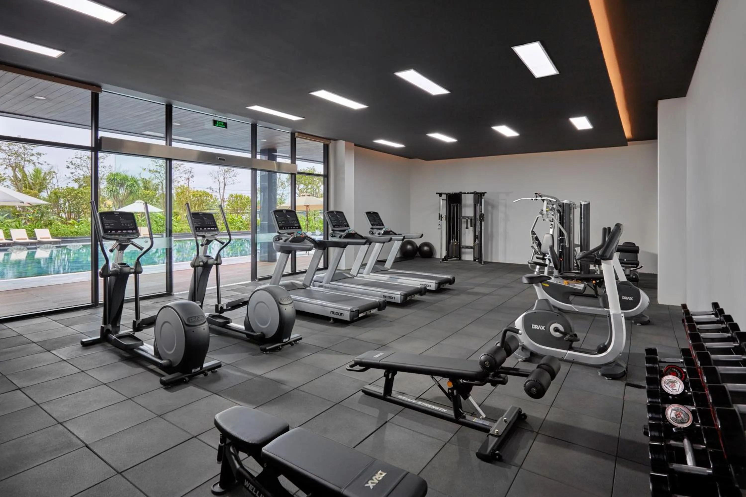 Fitness centre/facilities in Kobi Onsen Resort Hue, Affiliated by Melia