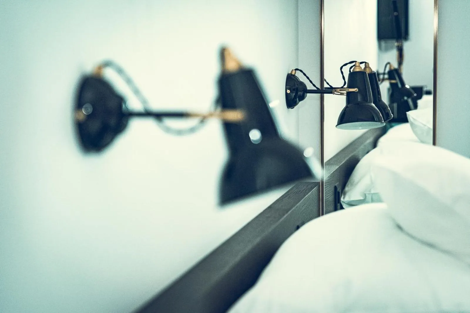 Decorative detail, Bed in Hotel Bernina Geneva