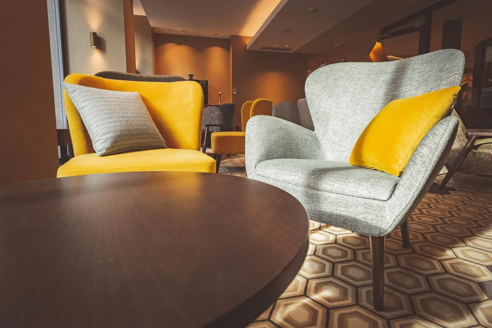 Communal lounge/ TV room in Hotel Bernina Geneva