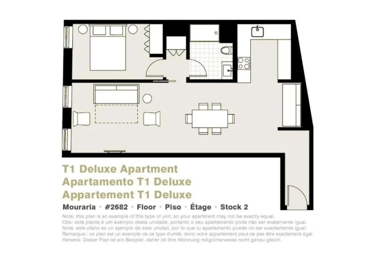 Floor plan in Lisbon Serviced Apartments - Mouraria