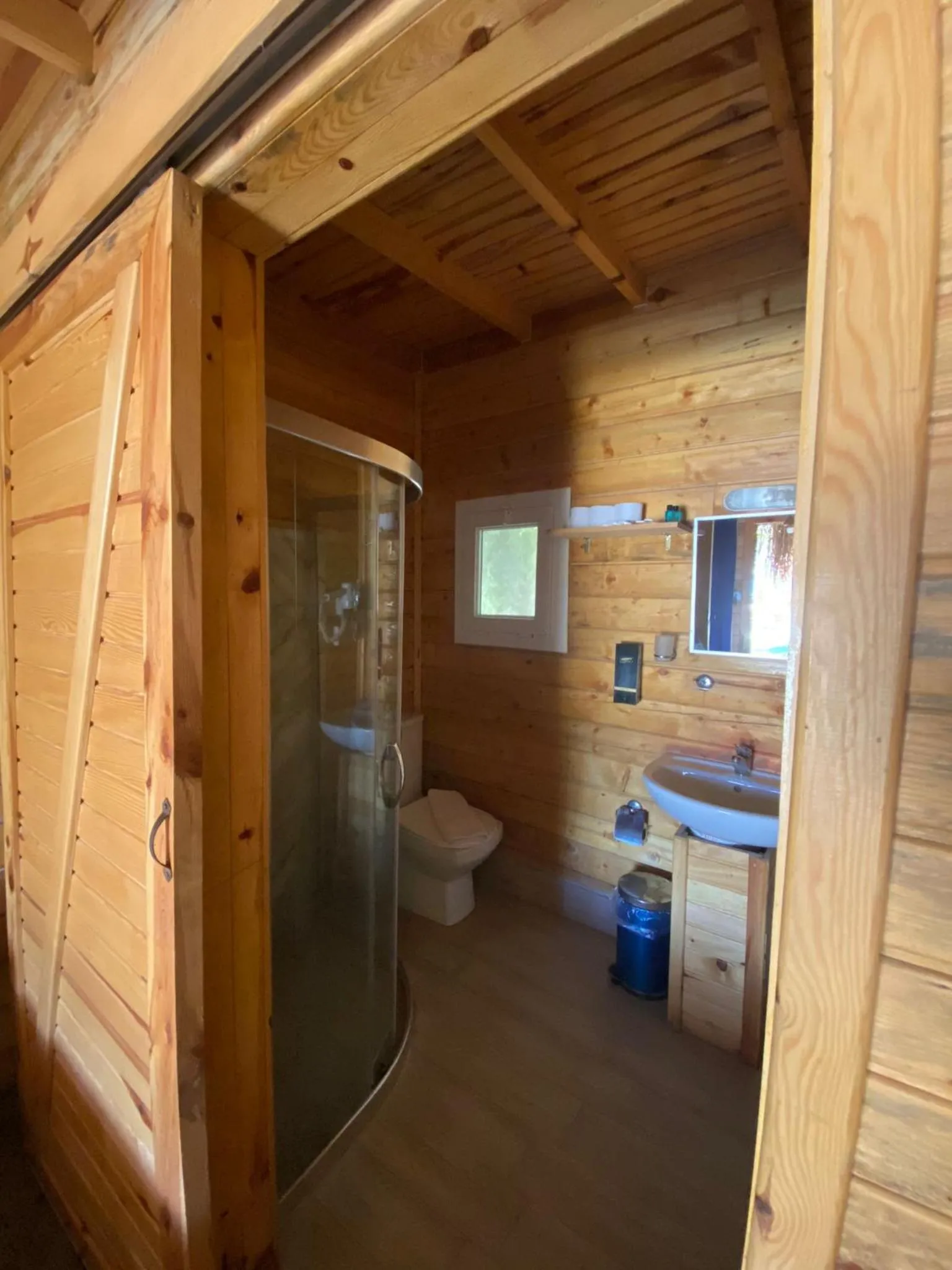 Shower in Green Pine Bungalows & Beach Luxury Concept