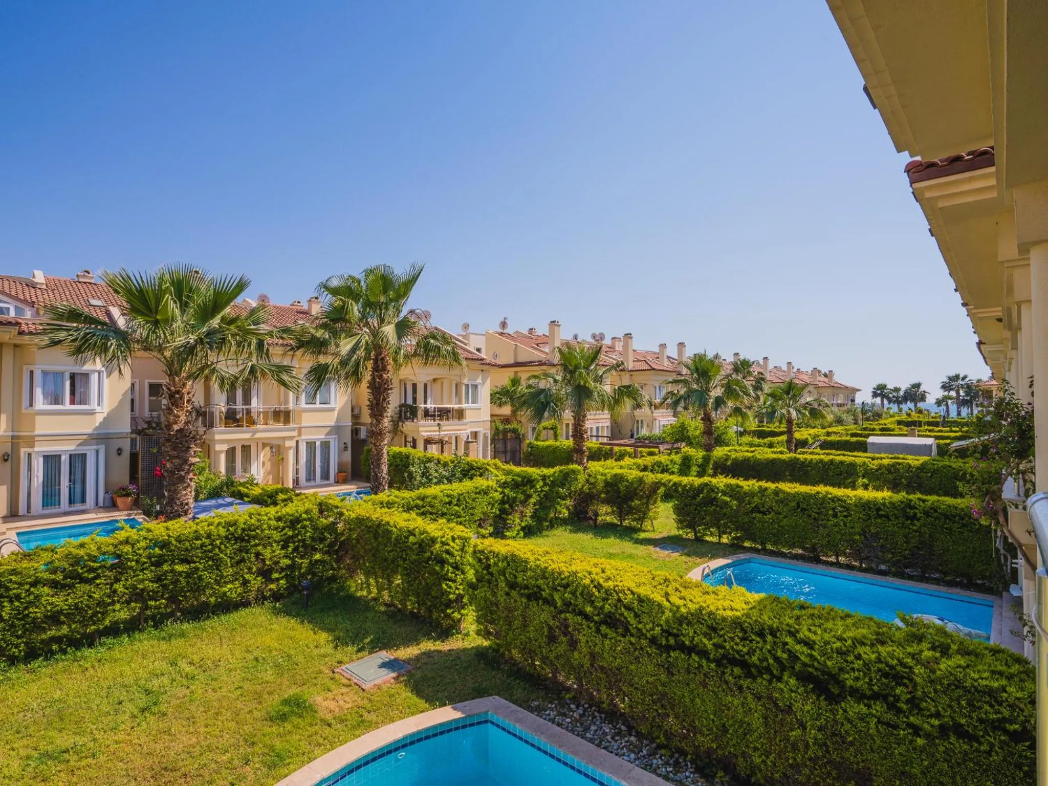 Garden view in Sunset Beach Resort Aqua Lettings