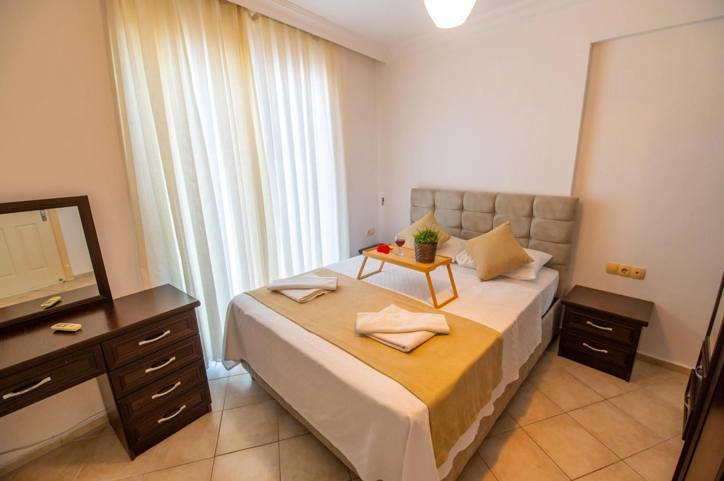 Bed in Sunset Beach Resort Aqua Lettings