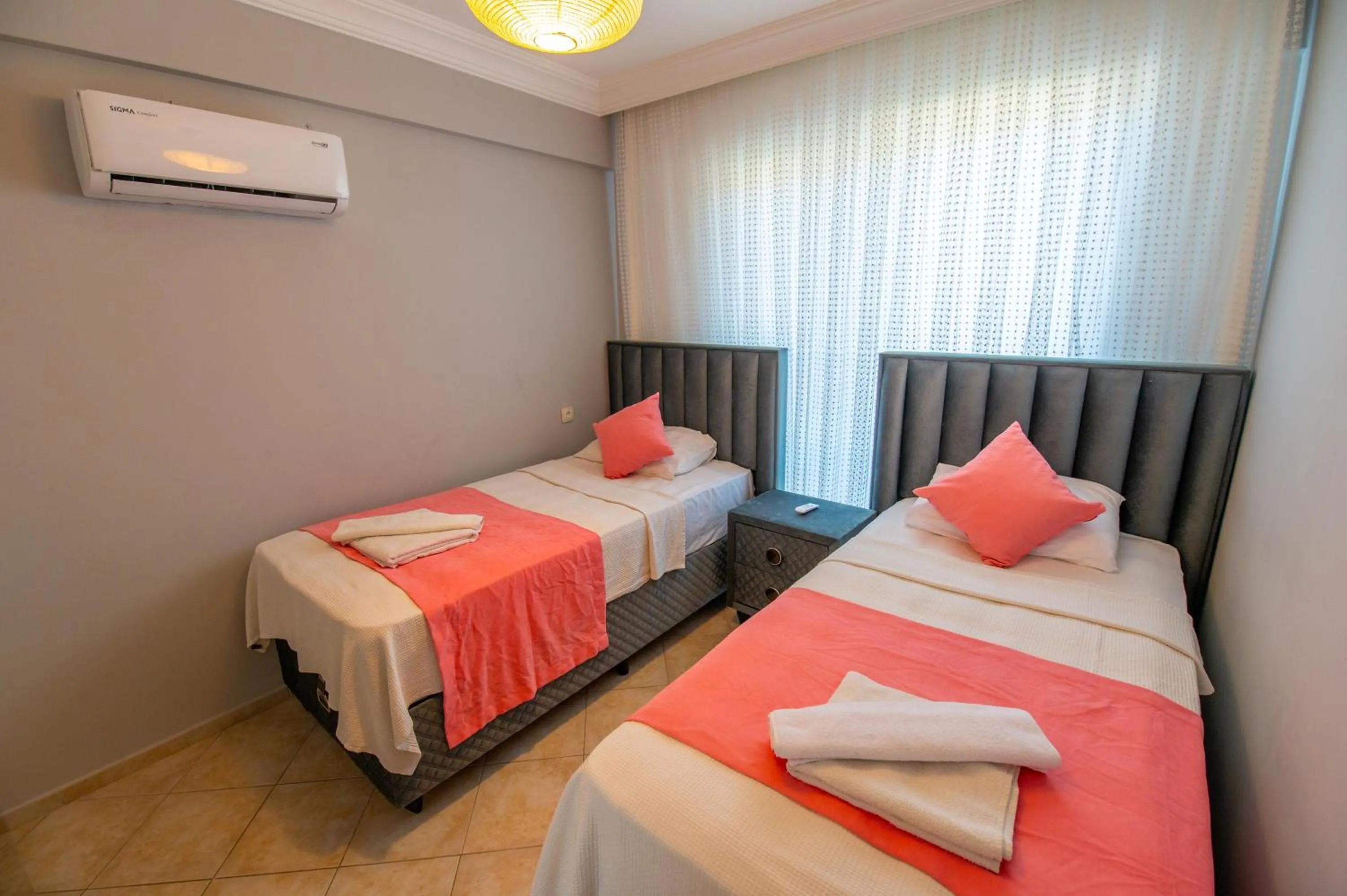 Bed in Sunset Beach Resort Aqua Lettings