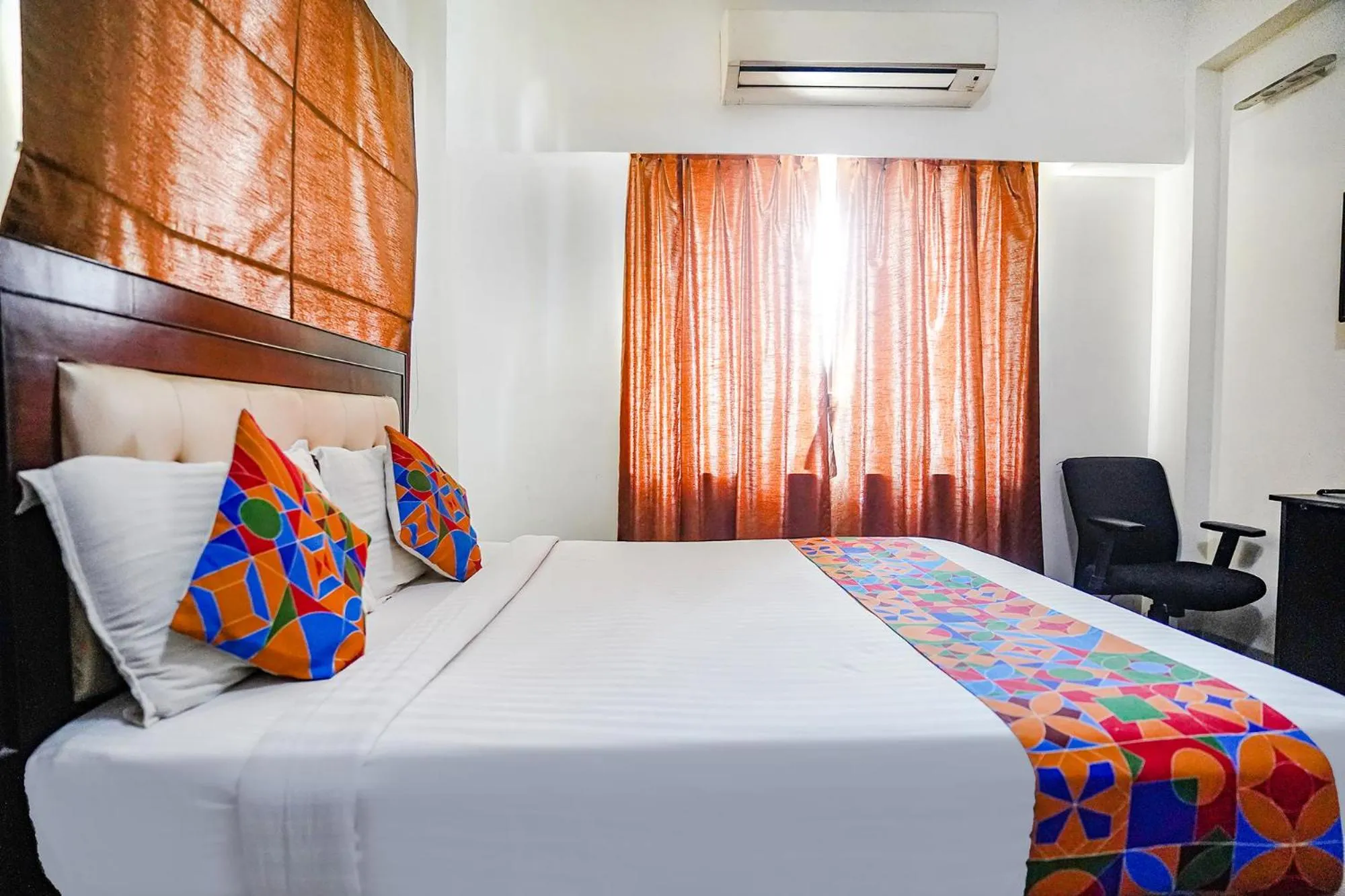 Living room, Bed in FabHotel Home Tree Service Apartment - Nr Anna Tower