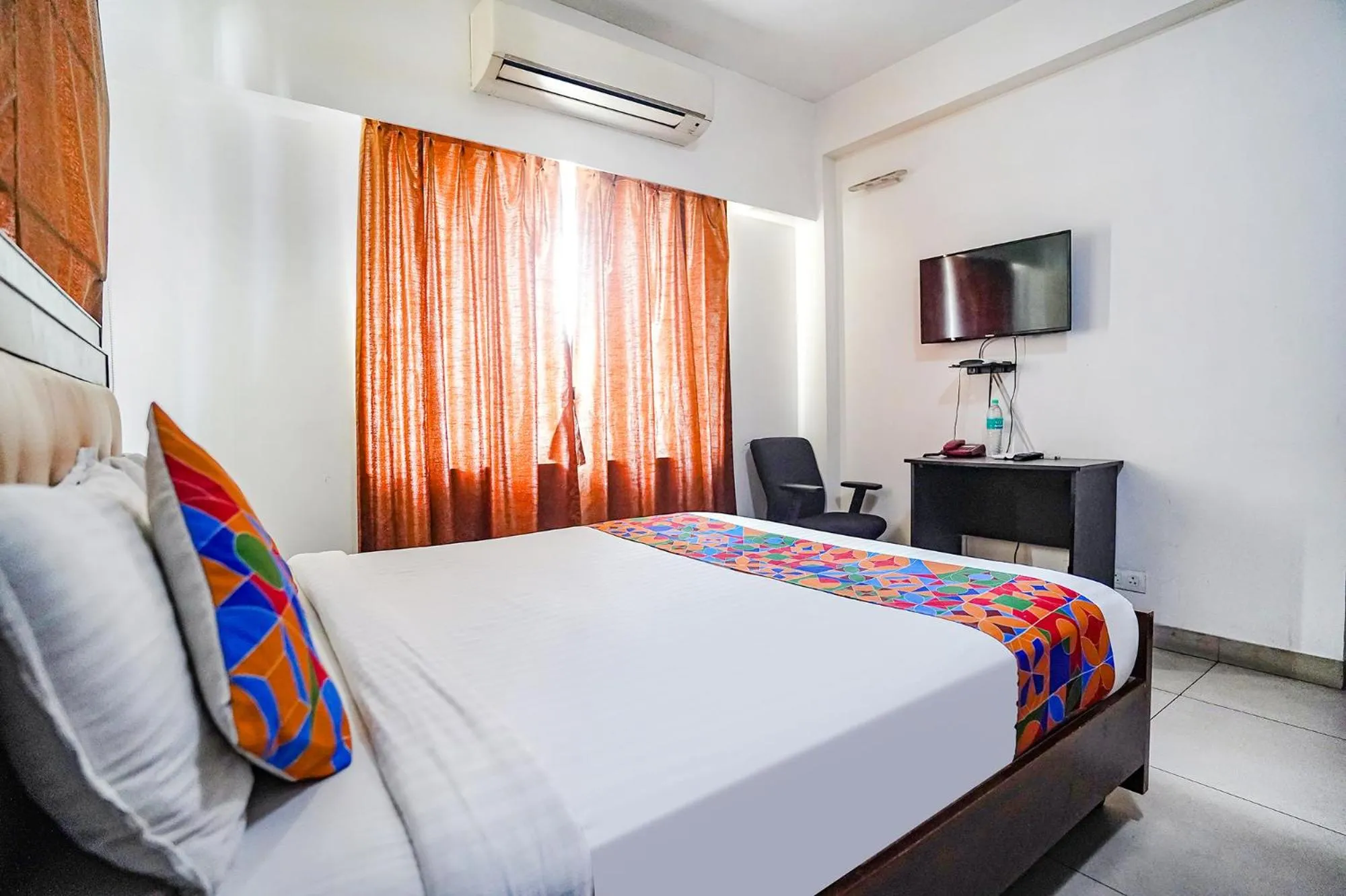 Bed in FabHotel Home Tree Service Apartment - Nr Anna Tower