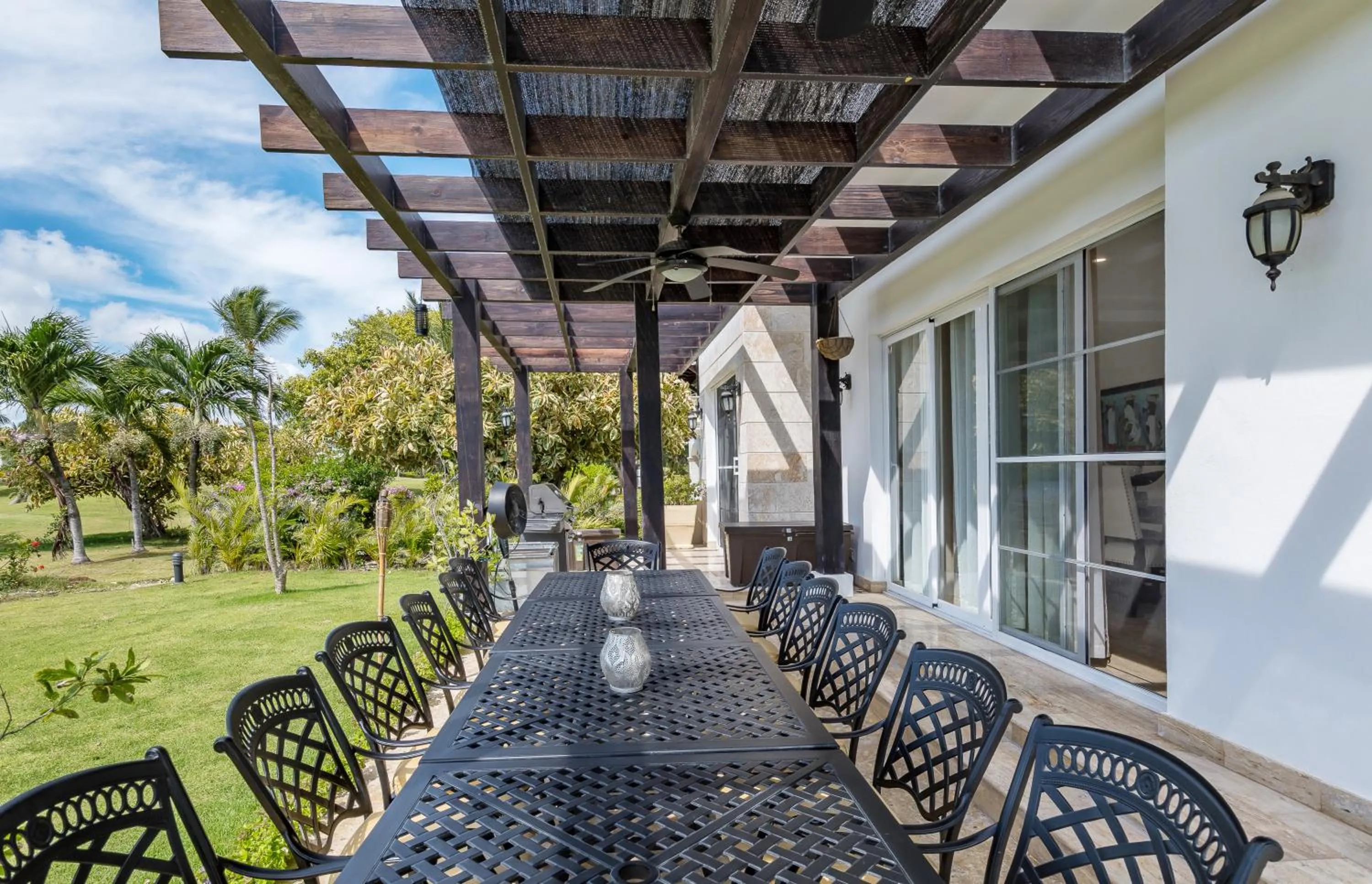 Patio in Amazing Private Villa with Chef and Maids