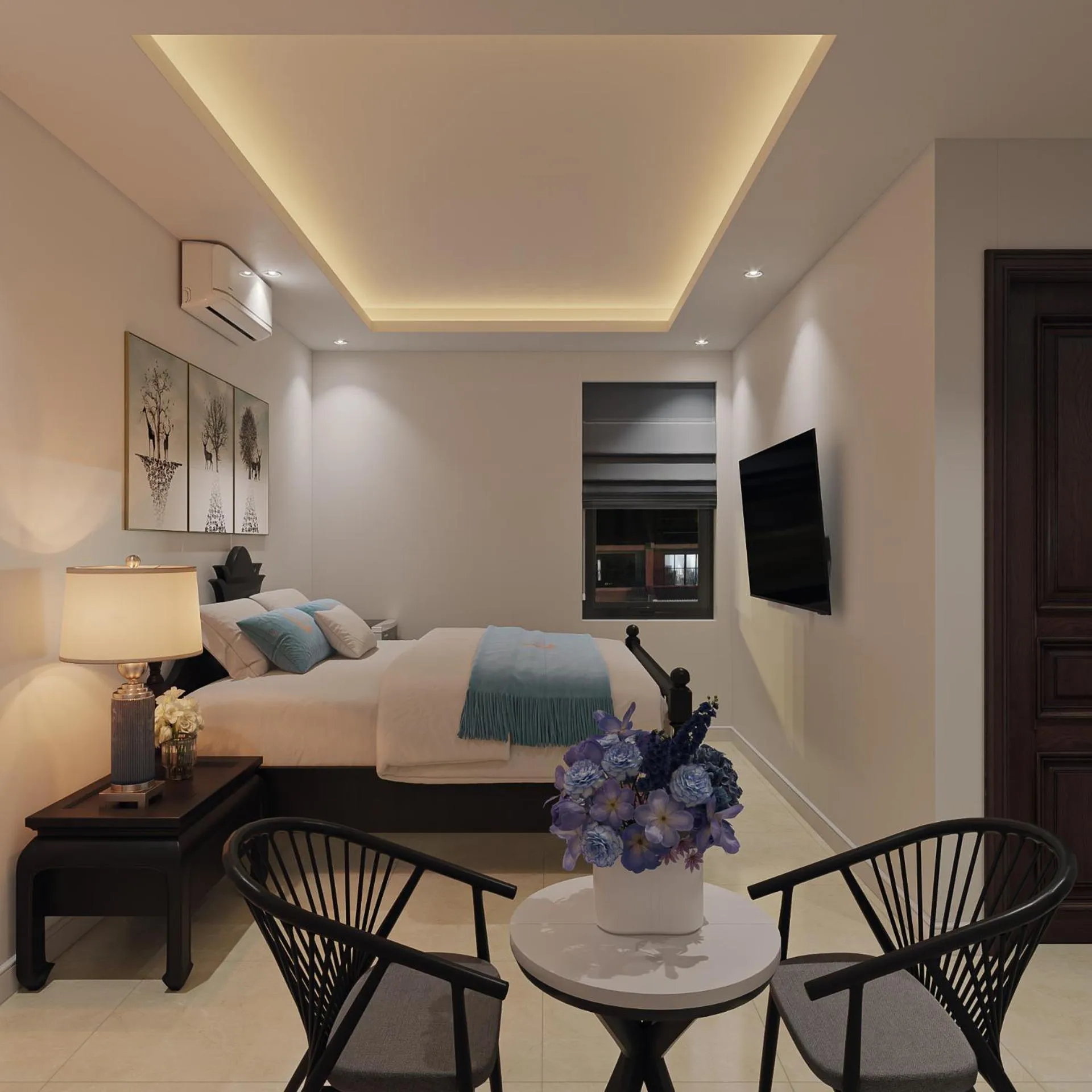 Bedroom, Bed in Luna Oriental