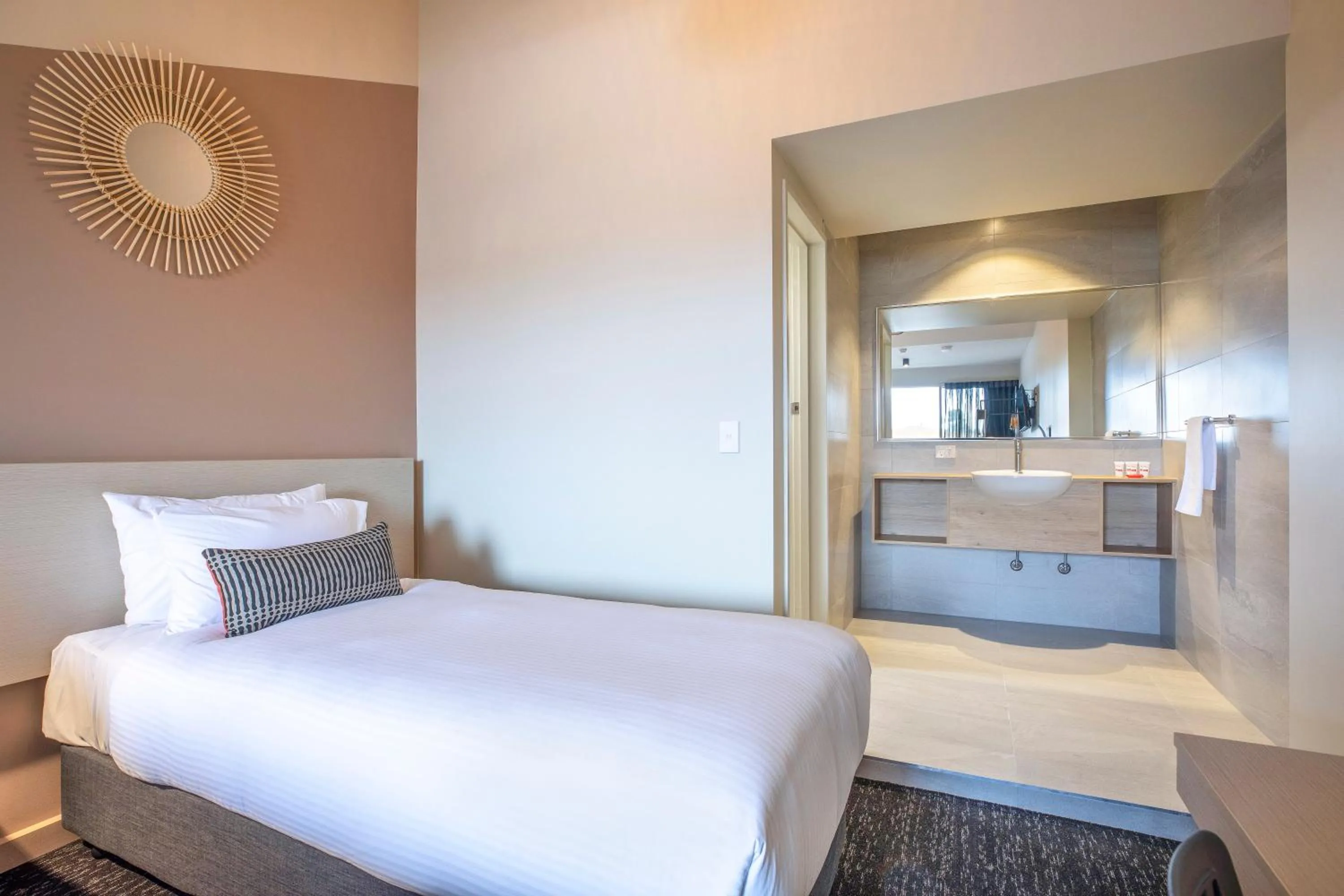 Bed in Nightcap at Manhattan Hotel