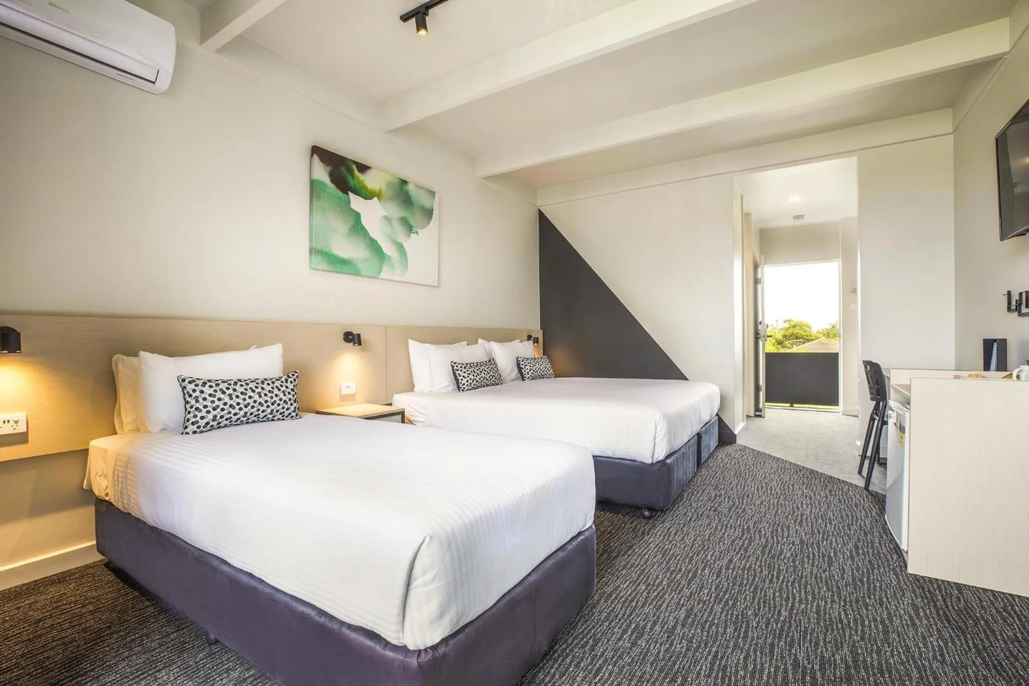 Bedroom, Bed in Nightcap at Seaford Hotel