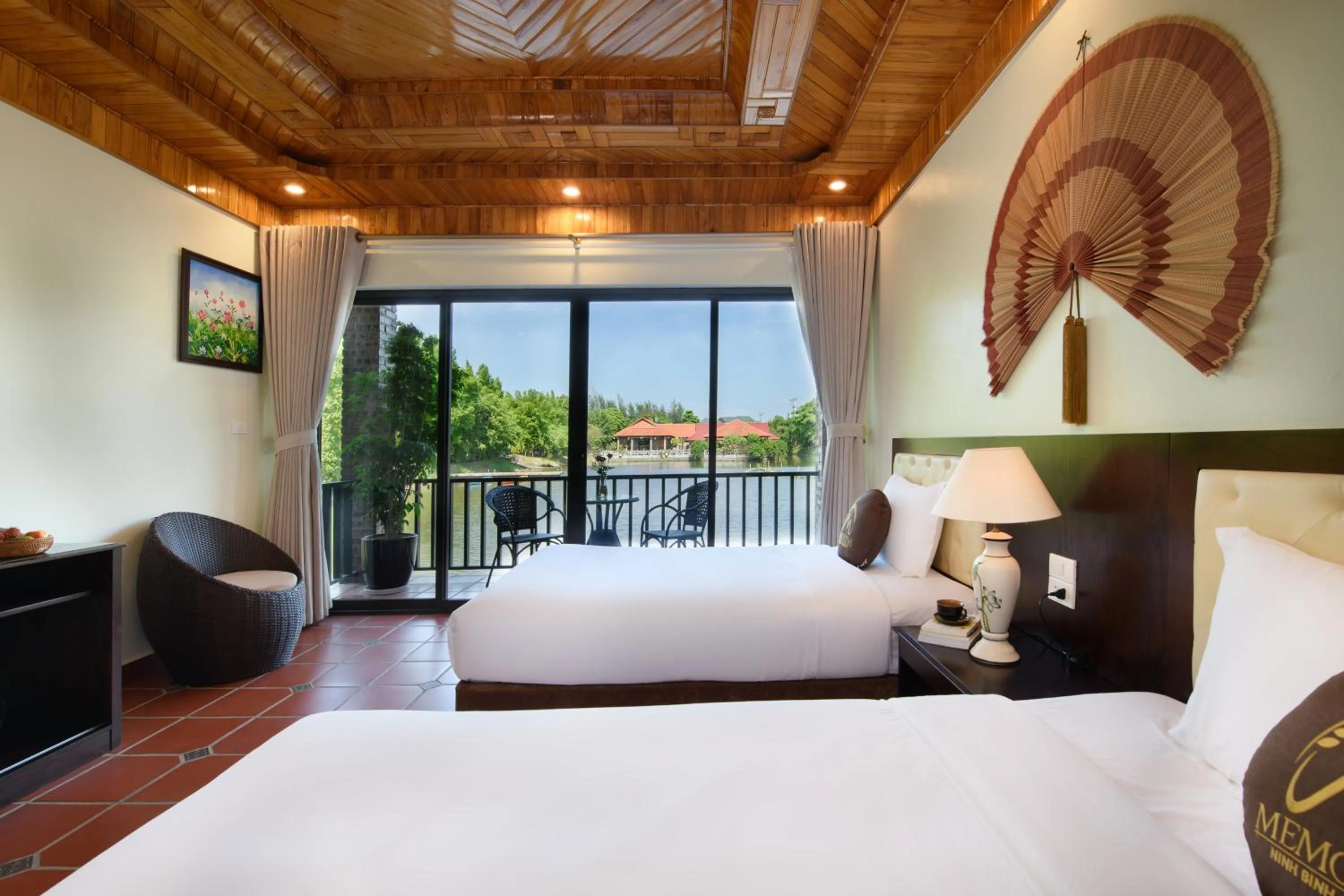 Bed in Memorina Ninh Binh Resort