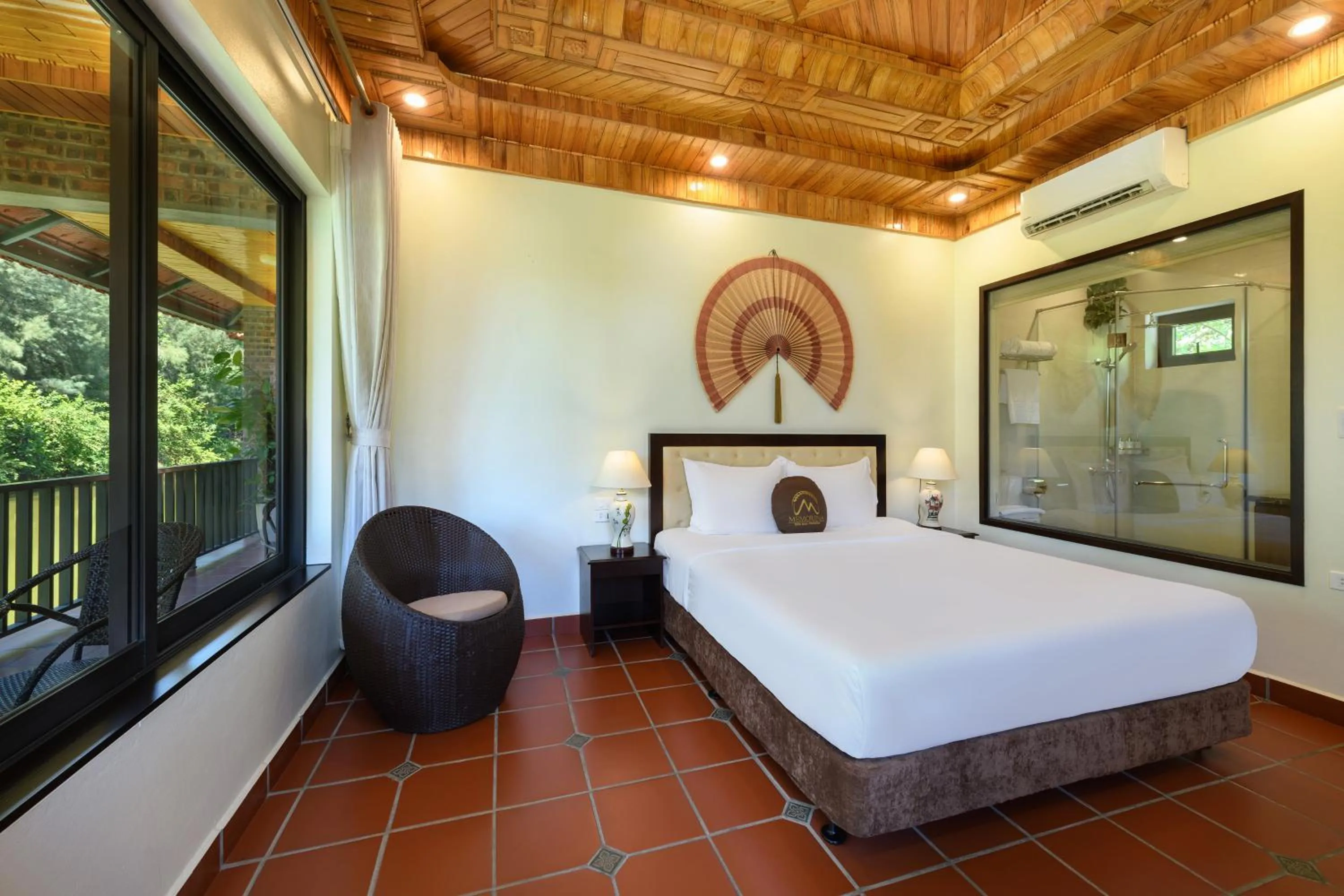 Bed in Memorina Ninh Binh Resort