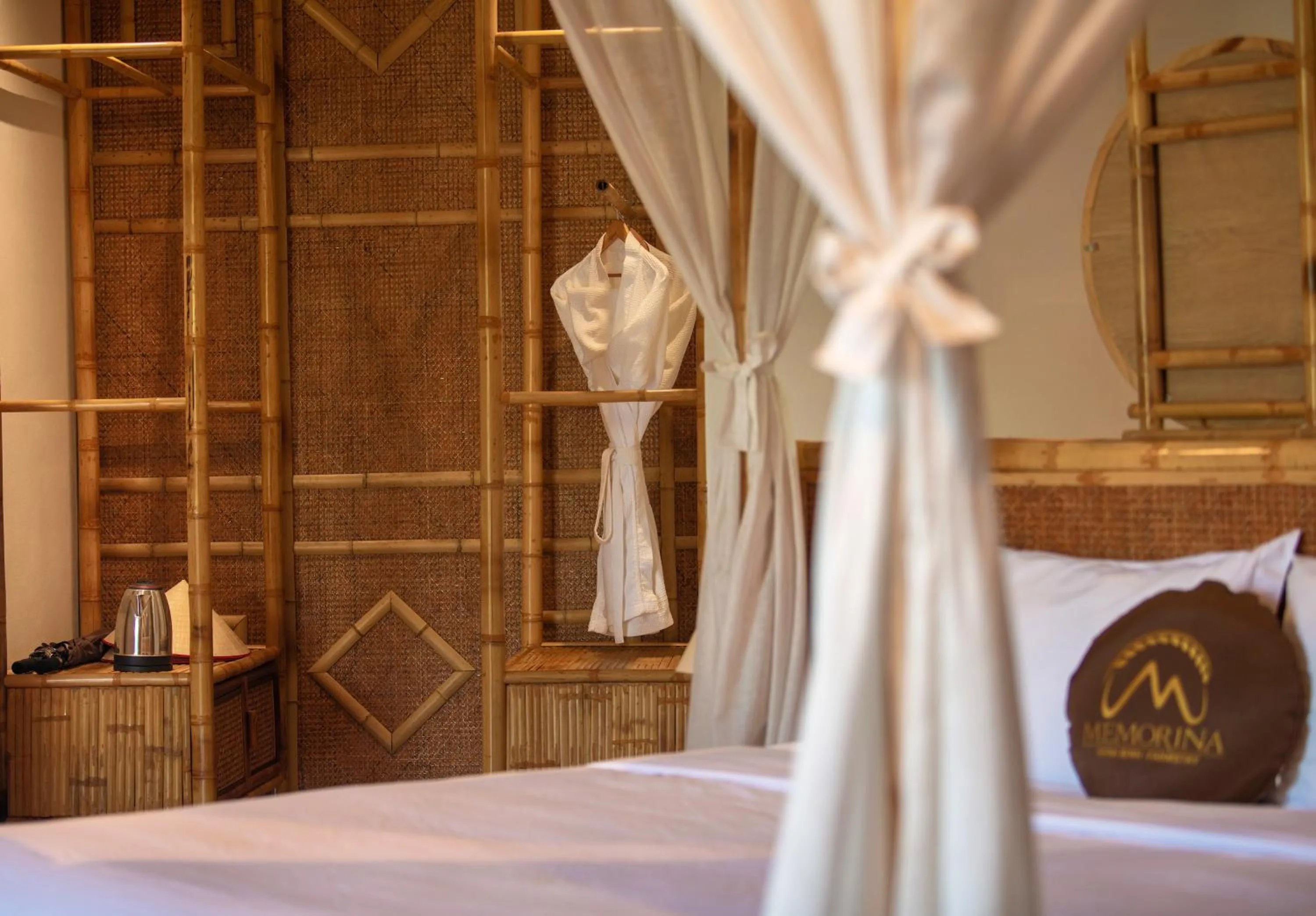 Bed in Memorina Ninh Binh Resort