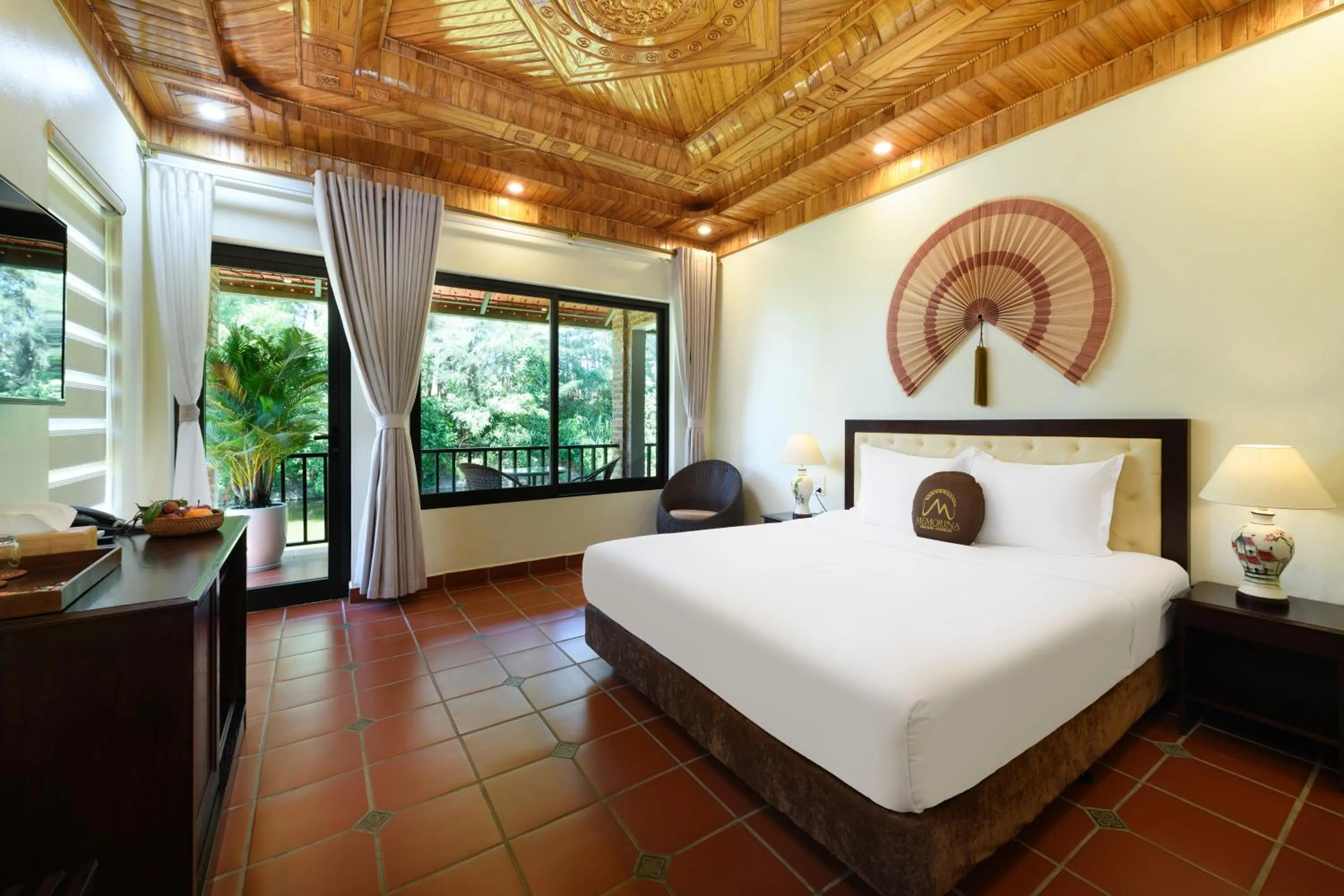 Bed in Memorina Ninh Binh Resort