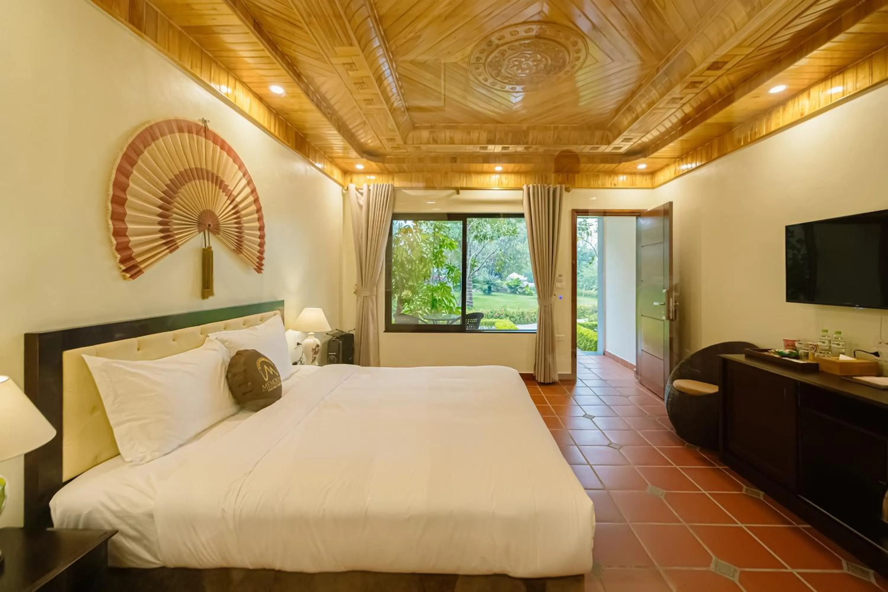 Bed in Memorina Ninh Binh Resort