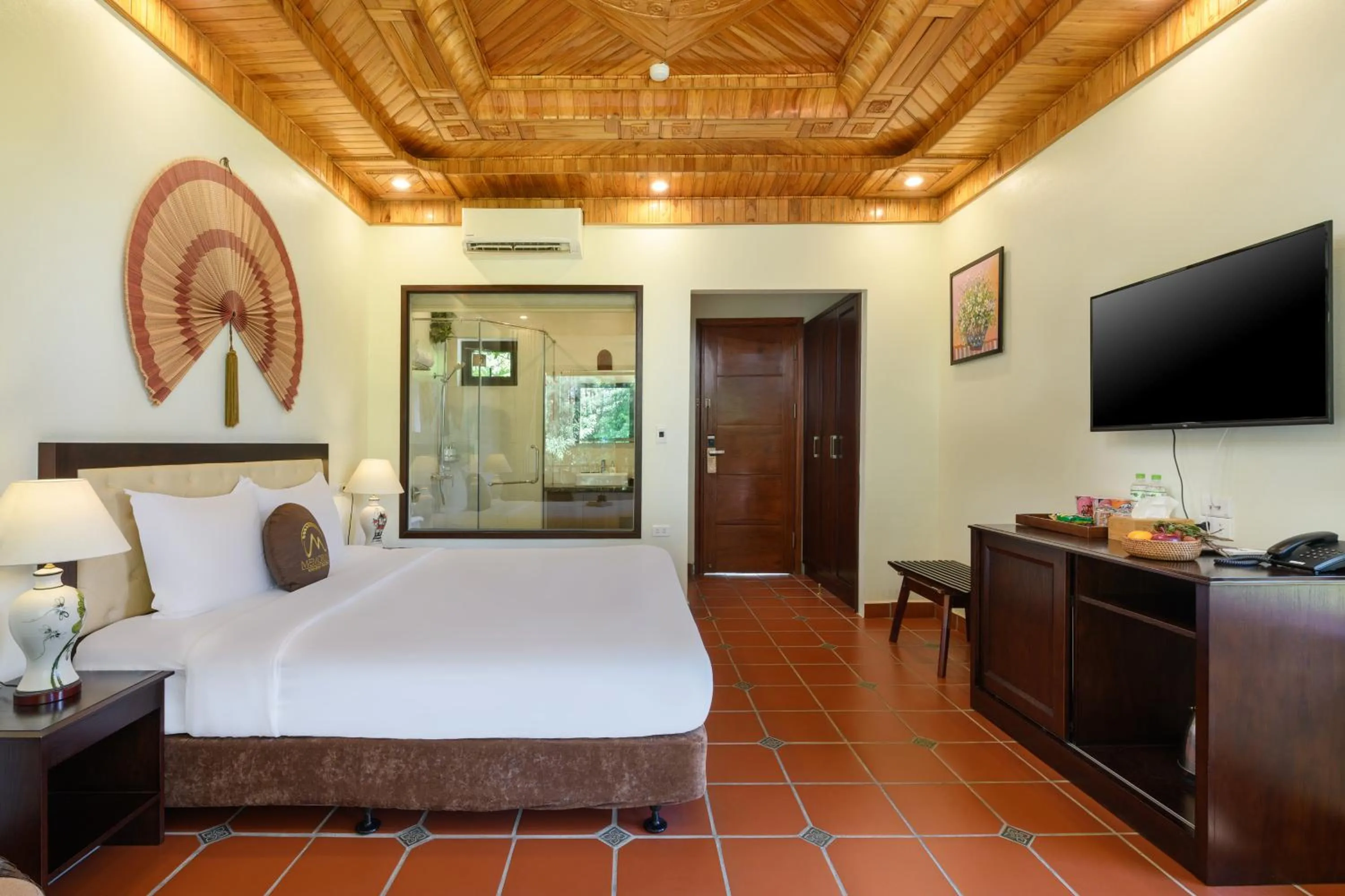 Bed in Memorina Ninh Binh Resort