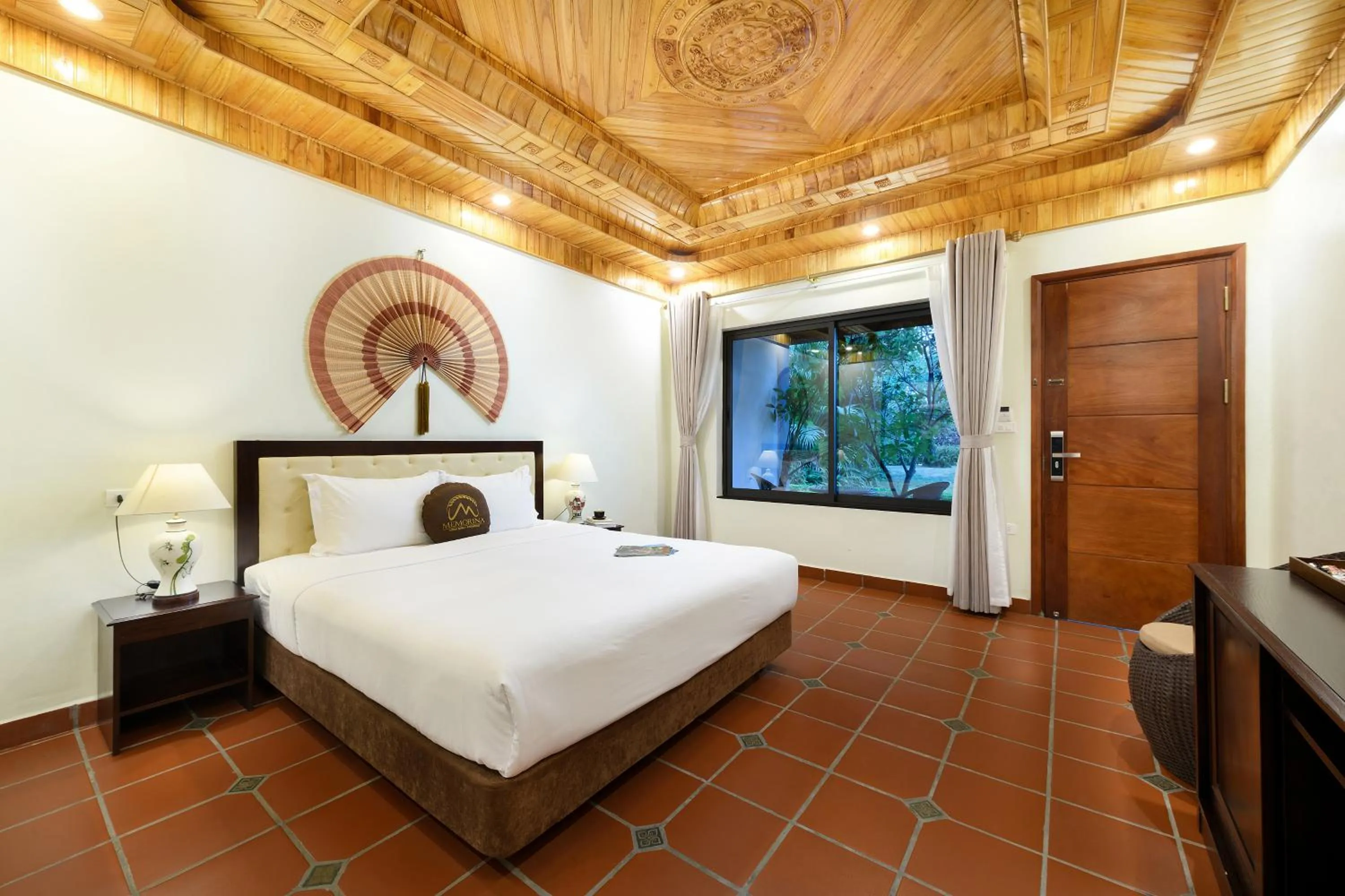 Bed in Memorina Ninh Binh Resort