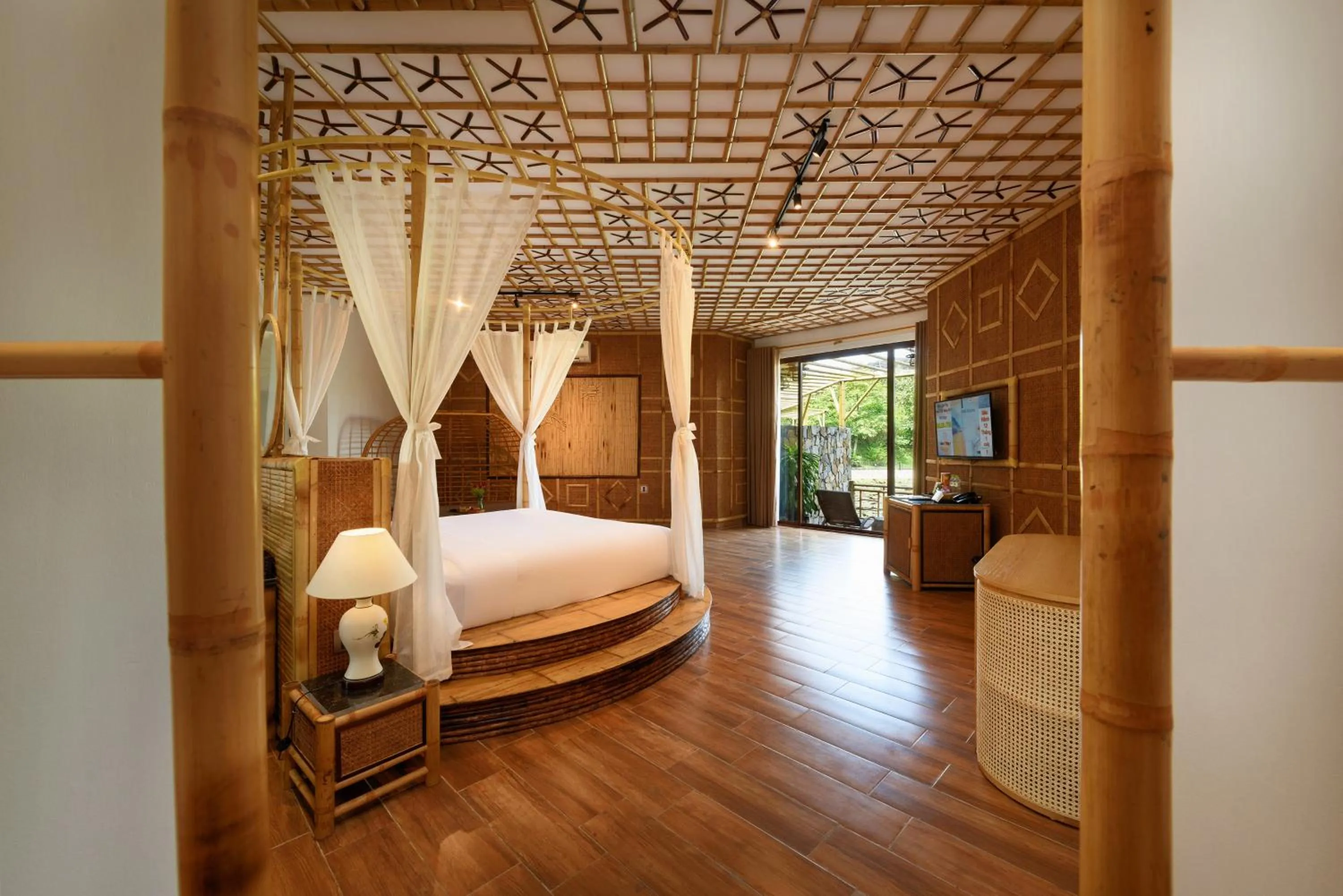 Bed in Memorina Ninh Binh Resort